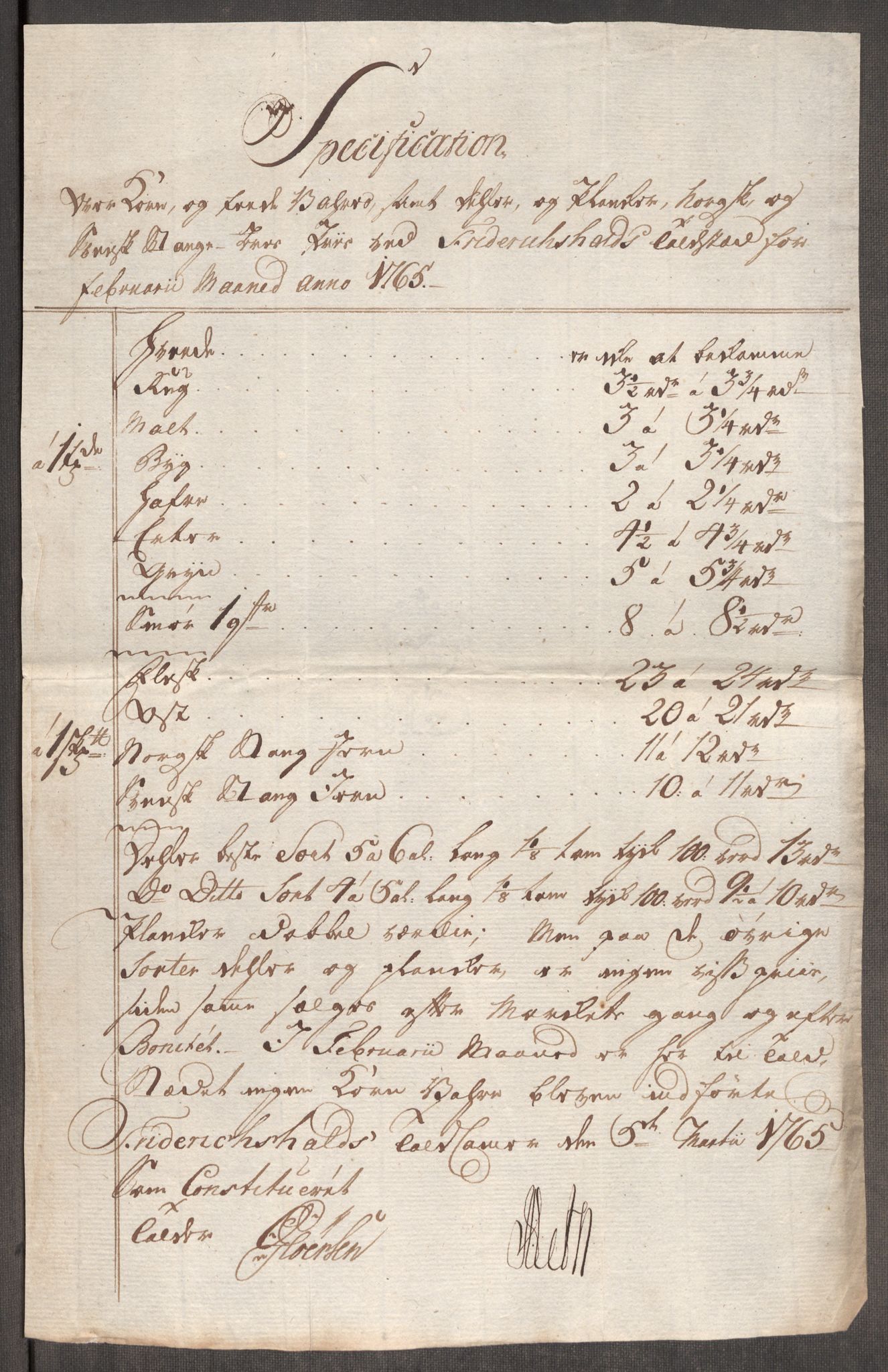 Rentekammeret inntil 1814, Realistisk ordnet avdeling, RA/EA-4070/Oe/L0008: [Ø1]: Priskuranter, 1764-1768, p. 246
