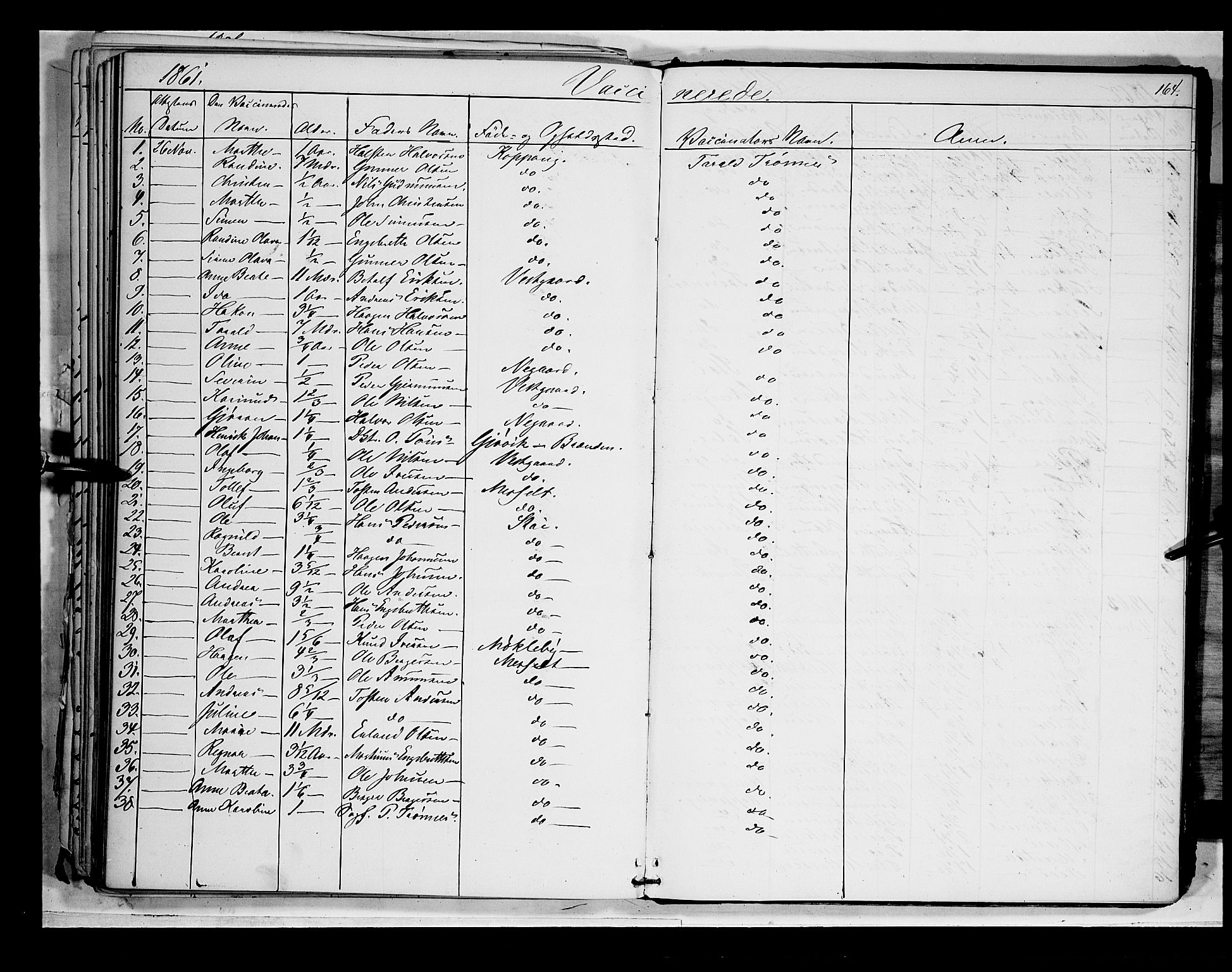 Åmot prestekontor, Hedmark, SAH/PREST-056/H/Ha/Haa/L0007: Parish register (official) no. 7, 1860-1870, p. 164