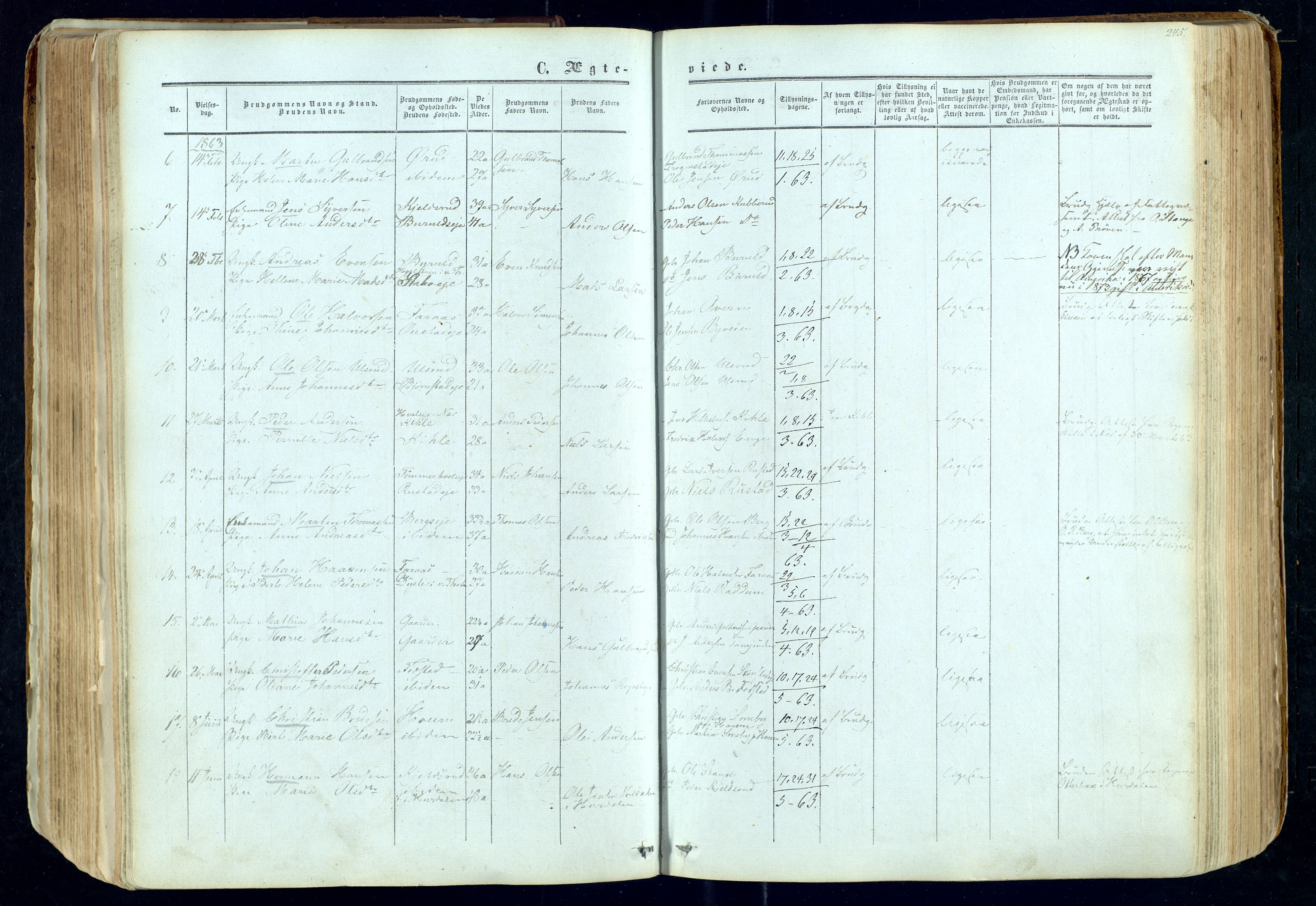 Østre Toten prestekontor, SAH/PREST-104/H/Ha/Haa/L0004: Parish register (official) no. 4, 1857-1865, p. 245