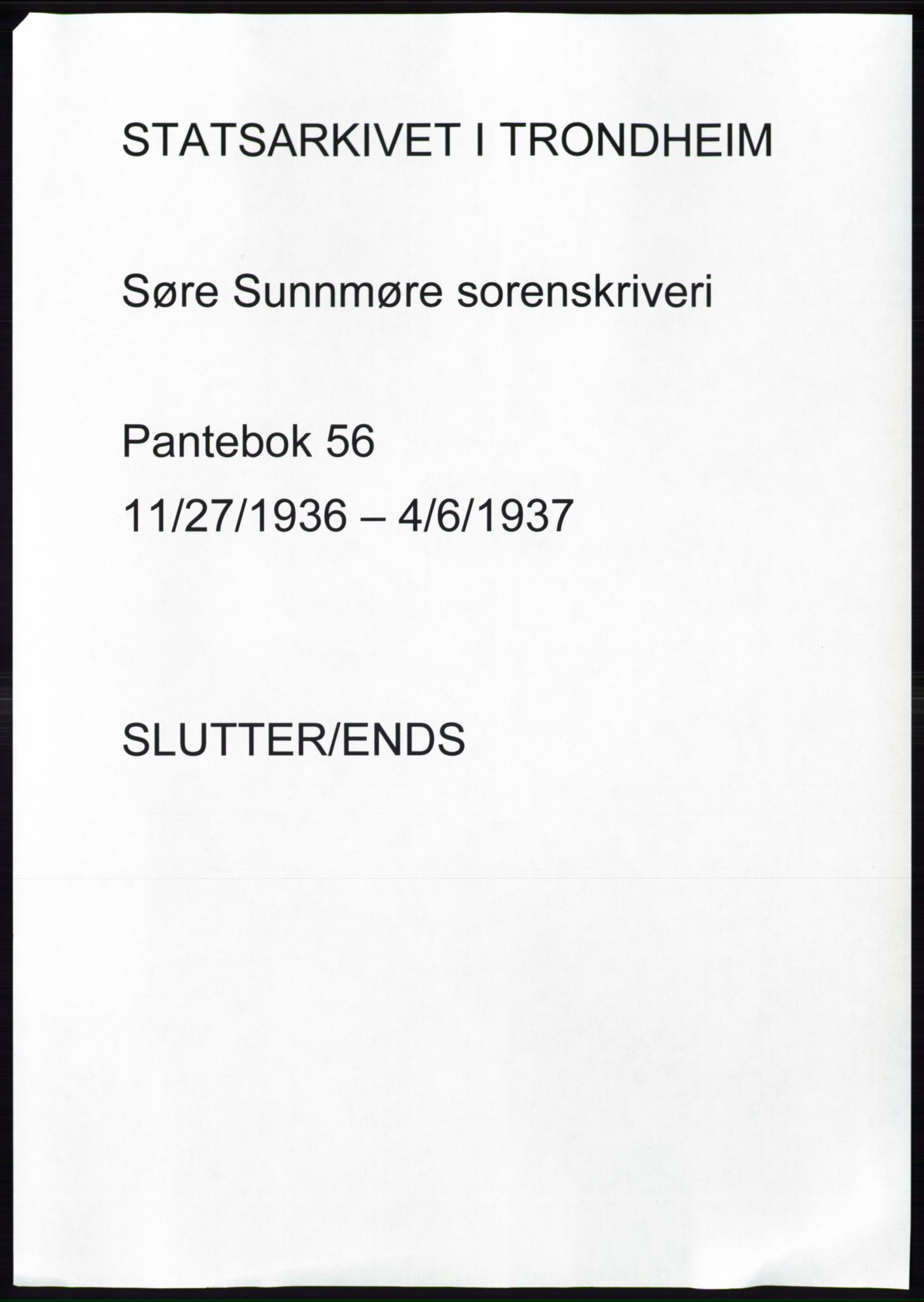 Søre Sunnmøre sorenskriveri, AV/SAT-A-4122/1/2/2C/L0062: Mortgage book no. 56, 1936-1937