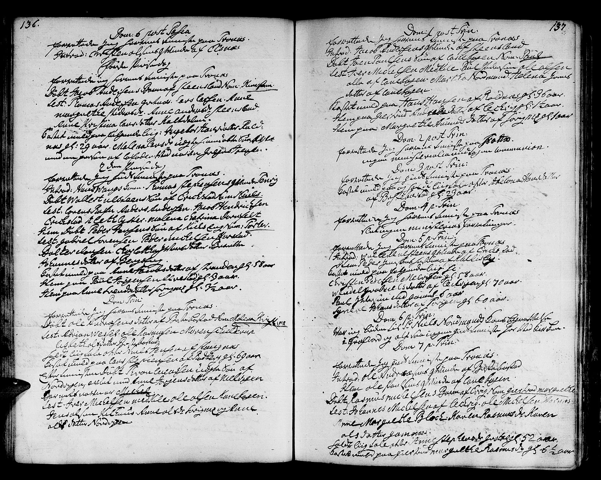 Trondenes sokneprestkontor, AV/SATØ-S-1319/H/Ha/L0003kirke: Parish register (official) no. 3, 1783-1803, p. 136-137