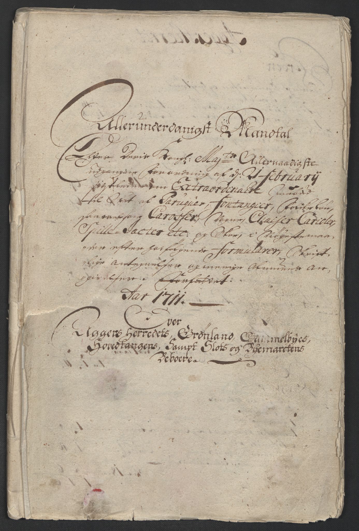 Rentekammeret inntil 1814, Reviderte regnskaper, Fogderegnskap, RA/EA-4092/R10/L0449: Fogderegnskap Aker og Follo, 1711, p. 3