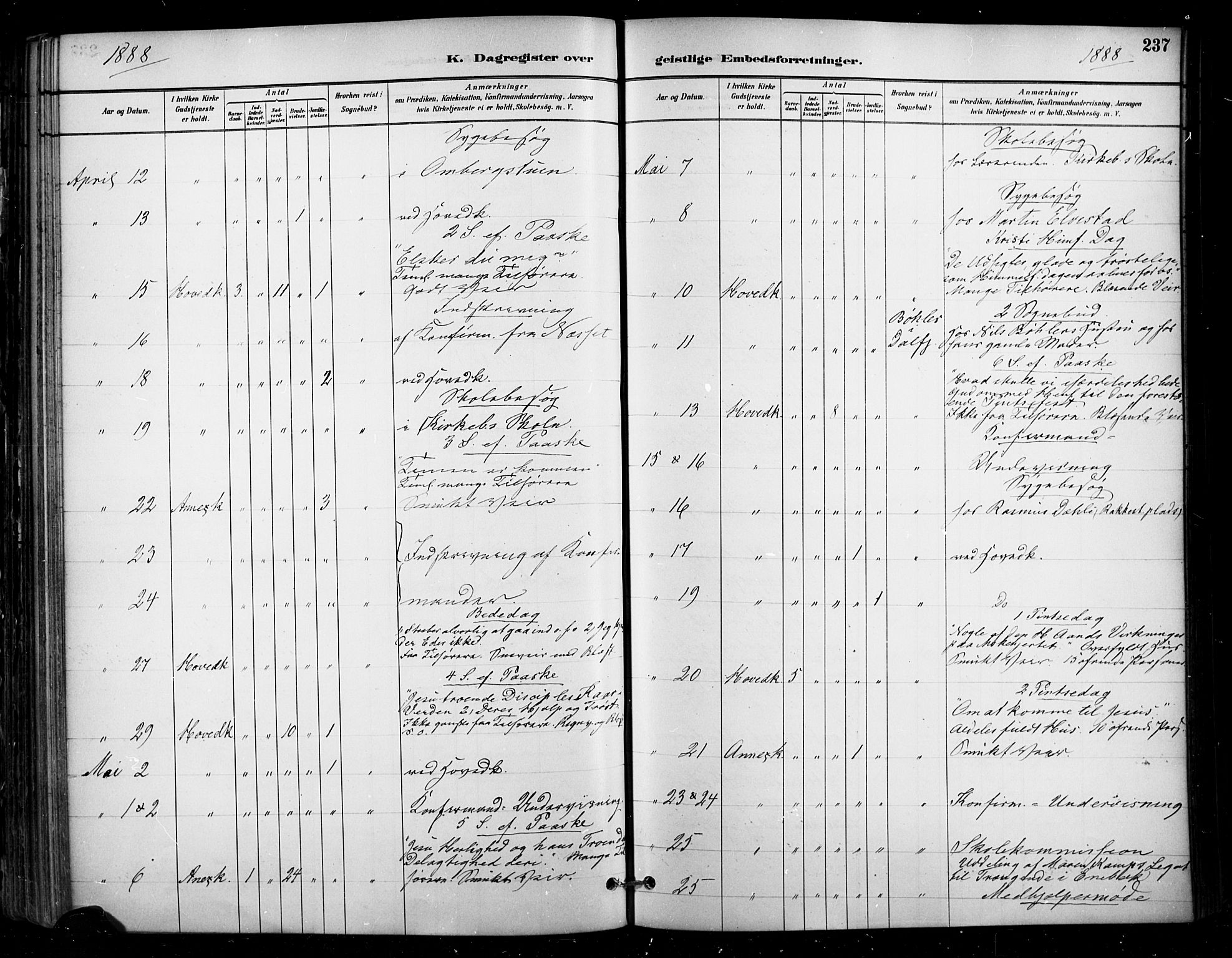 Enebakk prestekontor Kirkebøker, SAO/A-10171c/F/Fa/L0016: Parish register (official) no. I 16, 1883-1898, p. 237