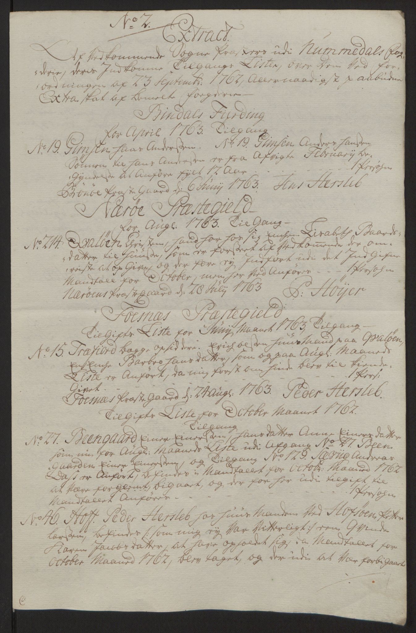 Rentekammeret inntil 1814, Reviderte regnskaper, Fogderegnskap, RA/EA-4092/R64/L4502: Ekstraskatten Namdal, 1762-1772, p. 66