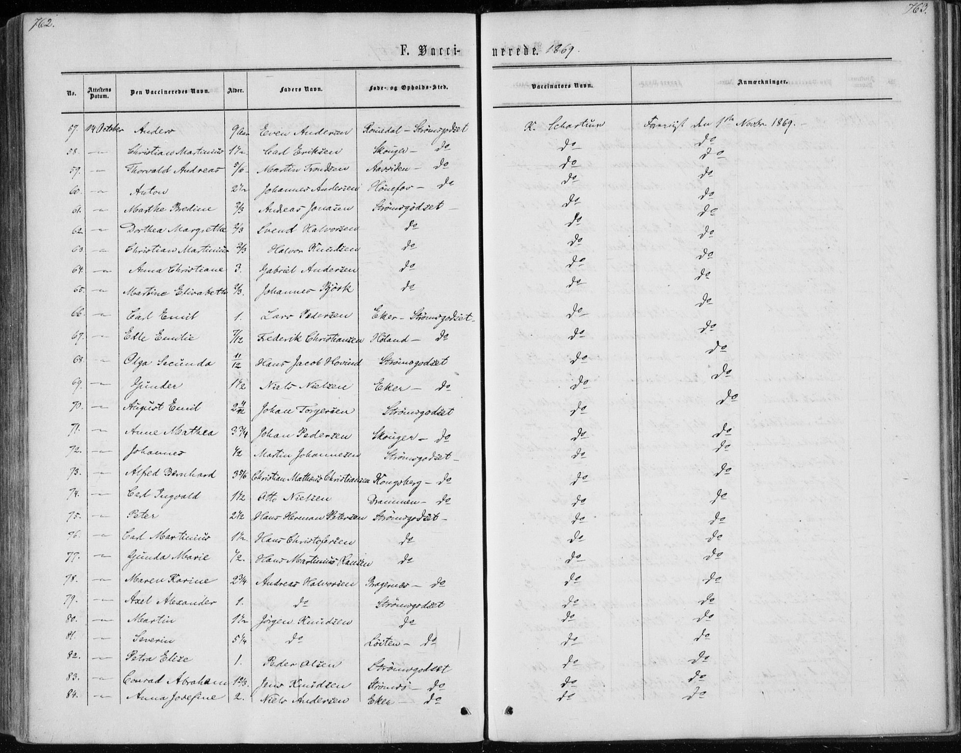 Skoger kirkebøker, AV/SAKO-A-59/F/Fa/L0004: Parish register (official) no. I 4, 1862-1872, p. 762-763