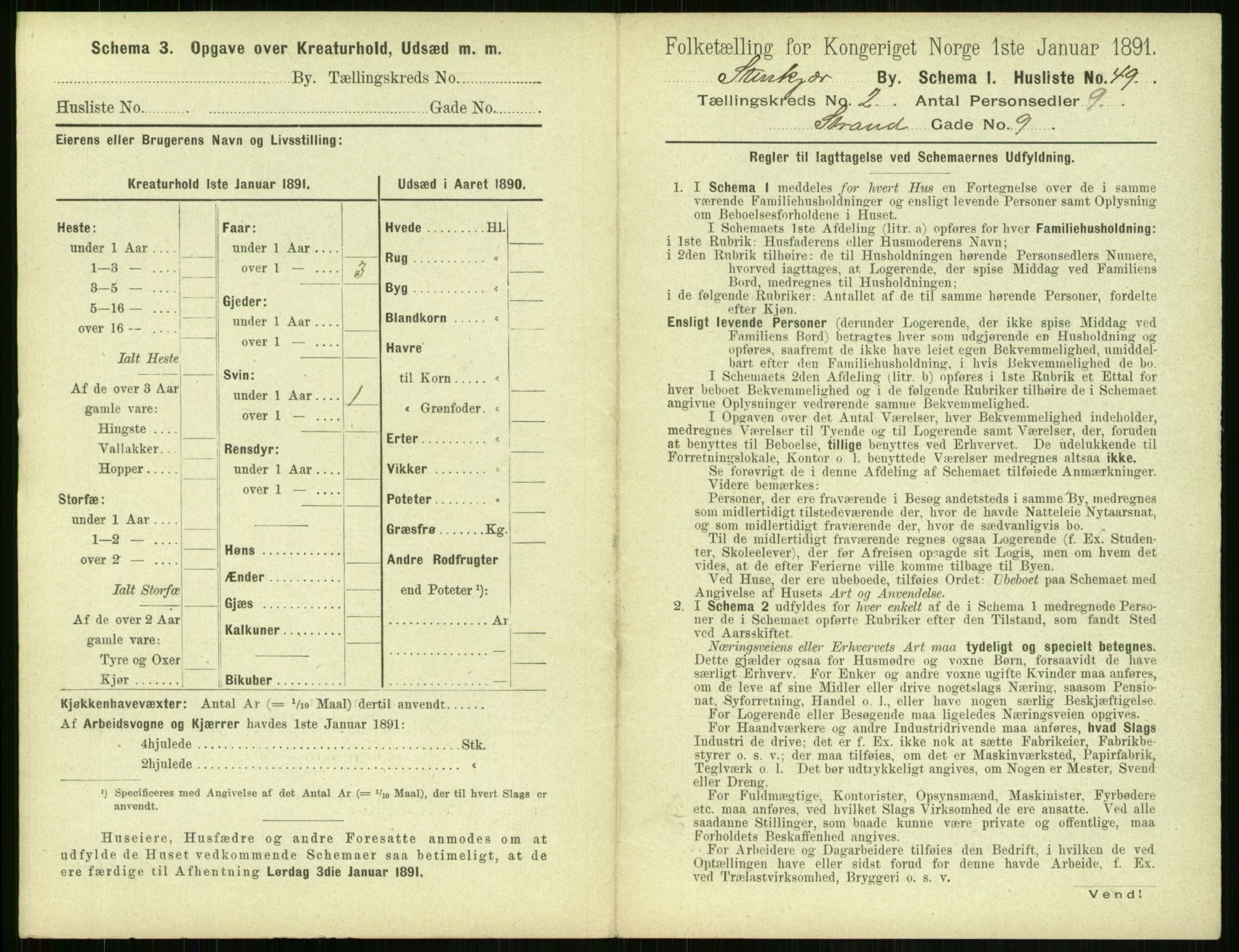 RA, 1891 census for 1702 Steinkjer, 1891, p. 354