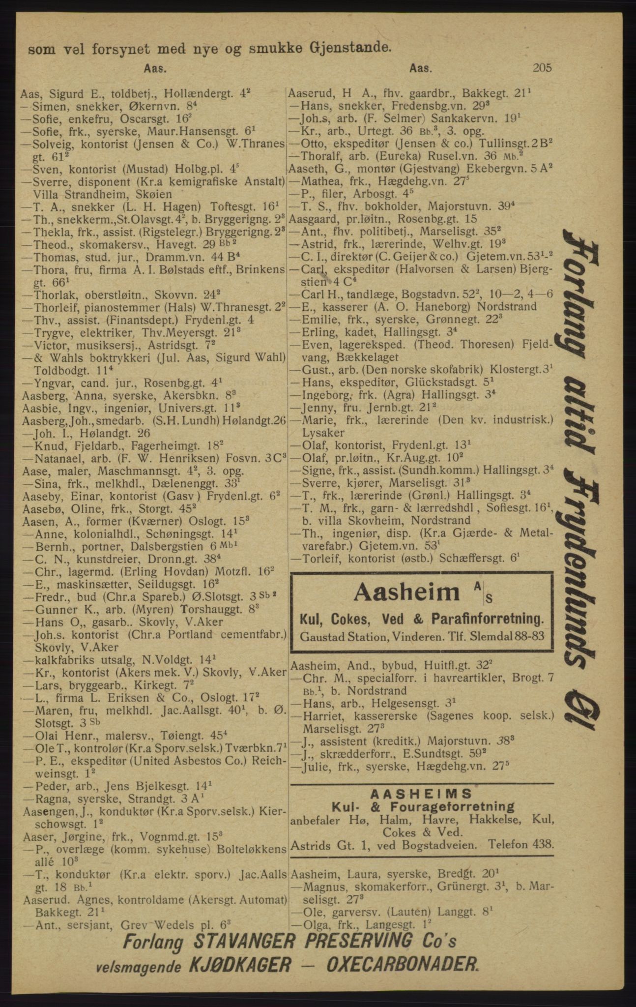 Kristiania/Oslo adressebok, PUBL/-, 1913, p. 215