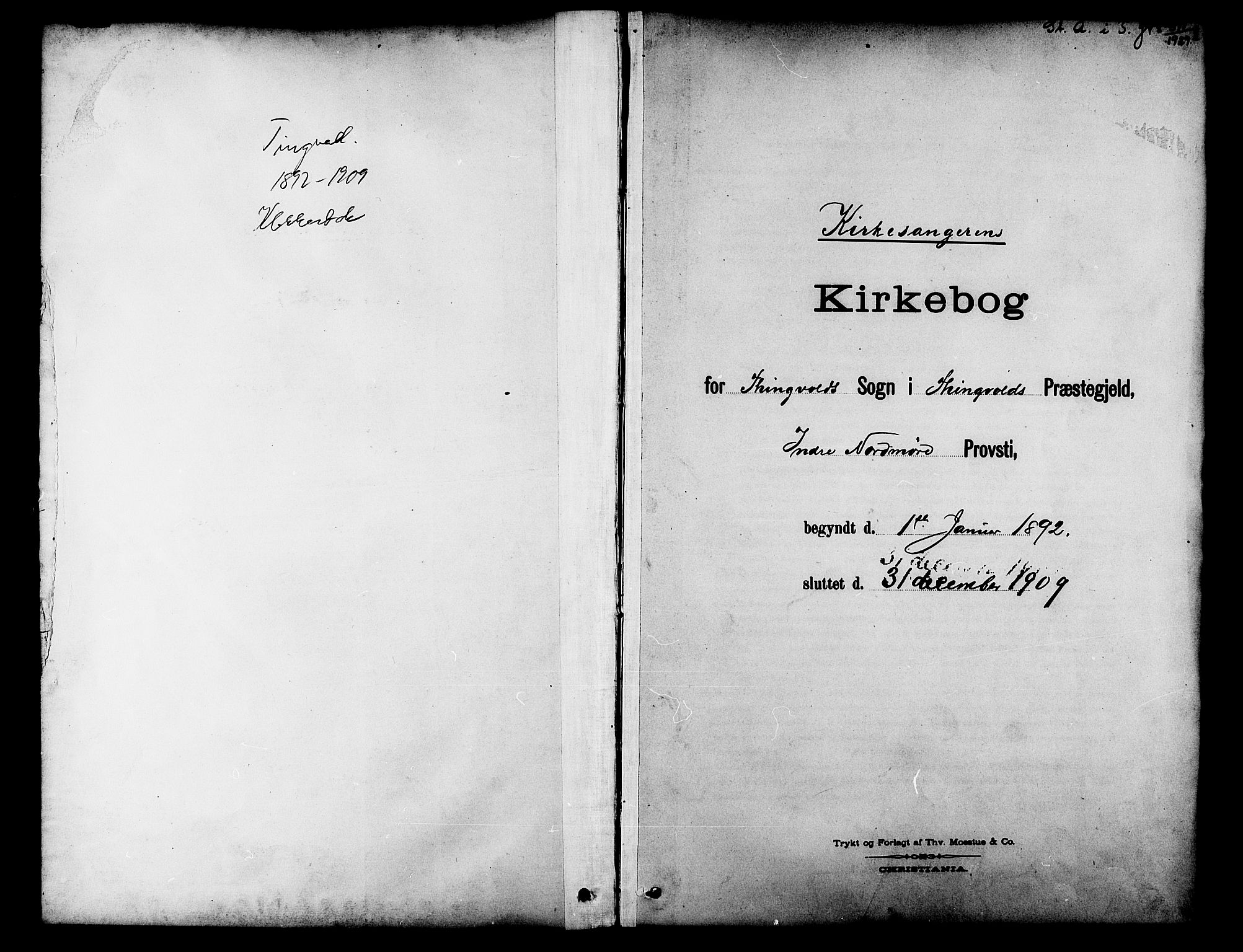 Ministerialprotokoller, klokkerbøker og fødselsregistre - Møre og Romsdal, SAT/A-1454/586/L0992: Parish register (copy) no. 586C03, 1892-1909, p. 1