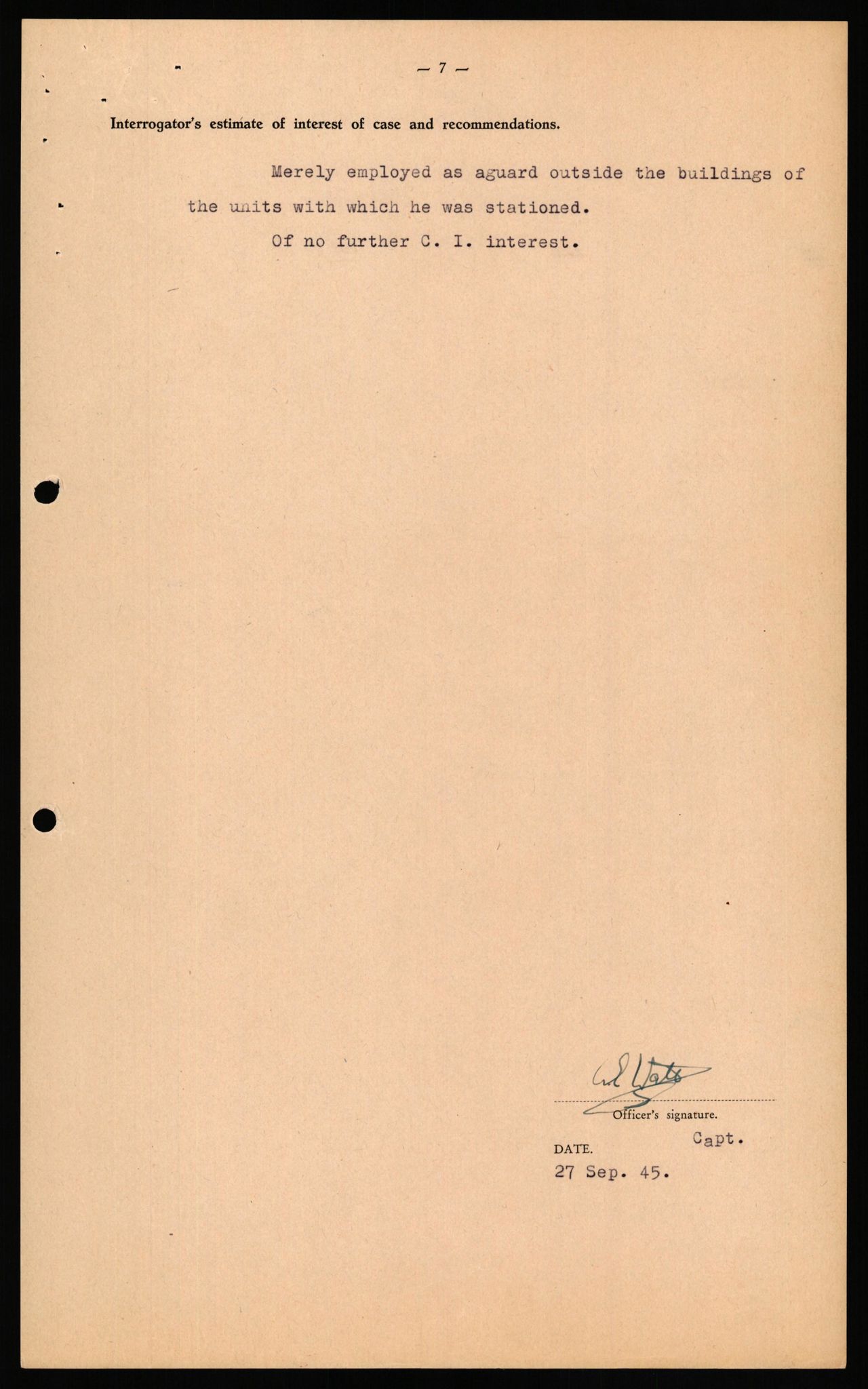 Forsvaret, Forsvarets overkommando II, RA/RAFA-3915/D/Db/L0041: CI Questionaires.  Diverse nasjonaliteter., 1945-1946, p. 103