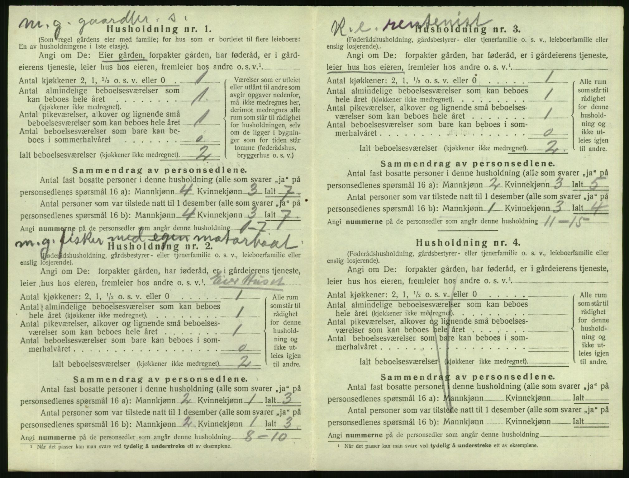 SAT, 1920 census for Vanylven, 1920, p. 218