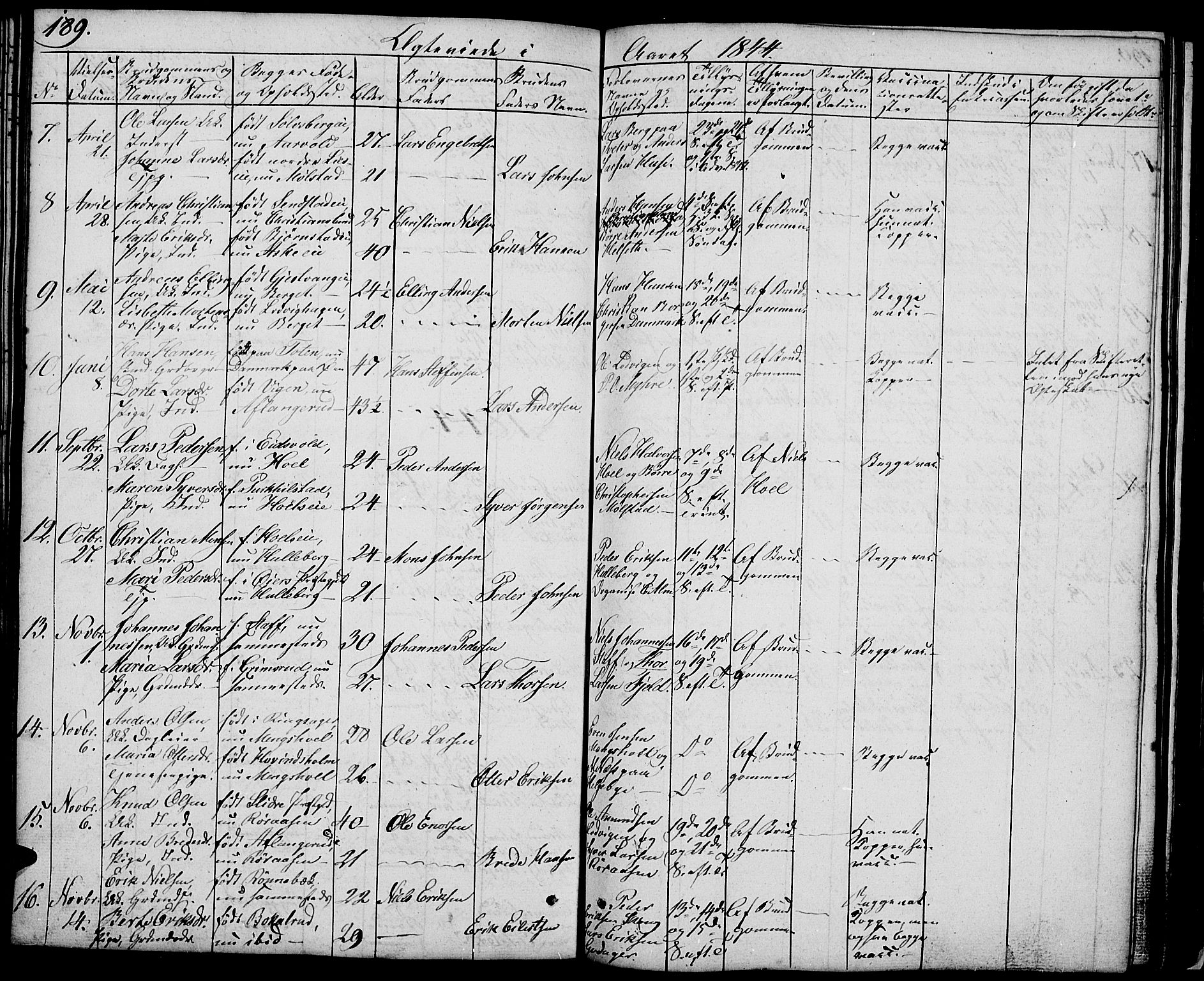 Nes prestekontor, Hedmark, AV/SAH-PREST-020/L/La/L0004: Parish register (copy) no. 4, 1832-1861, p. 189