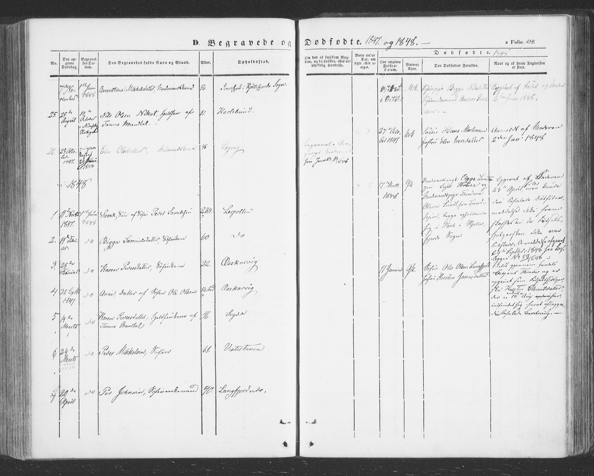 Tana sokneprestkontor, SATØ/S-1334/H/Ha/L0001kirke: Parish register (official) no. 1, 1846-1861, p. 234