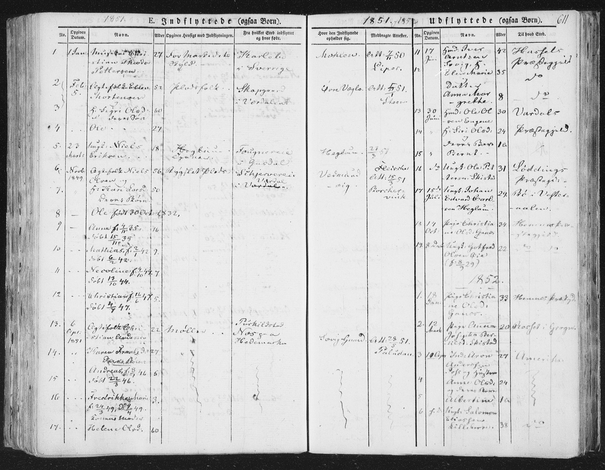 Ministerialprotokoller, klokkerbøker og fødselsregistre - Nord-Trøndelag, SAT/A-1458/764/L0552: Parish register (official) no. 764A07b, 1824-1865, p. 611