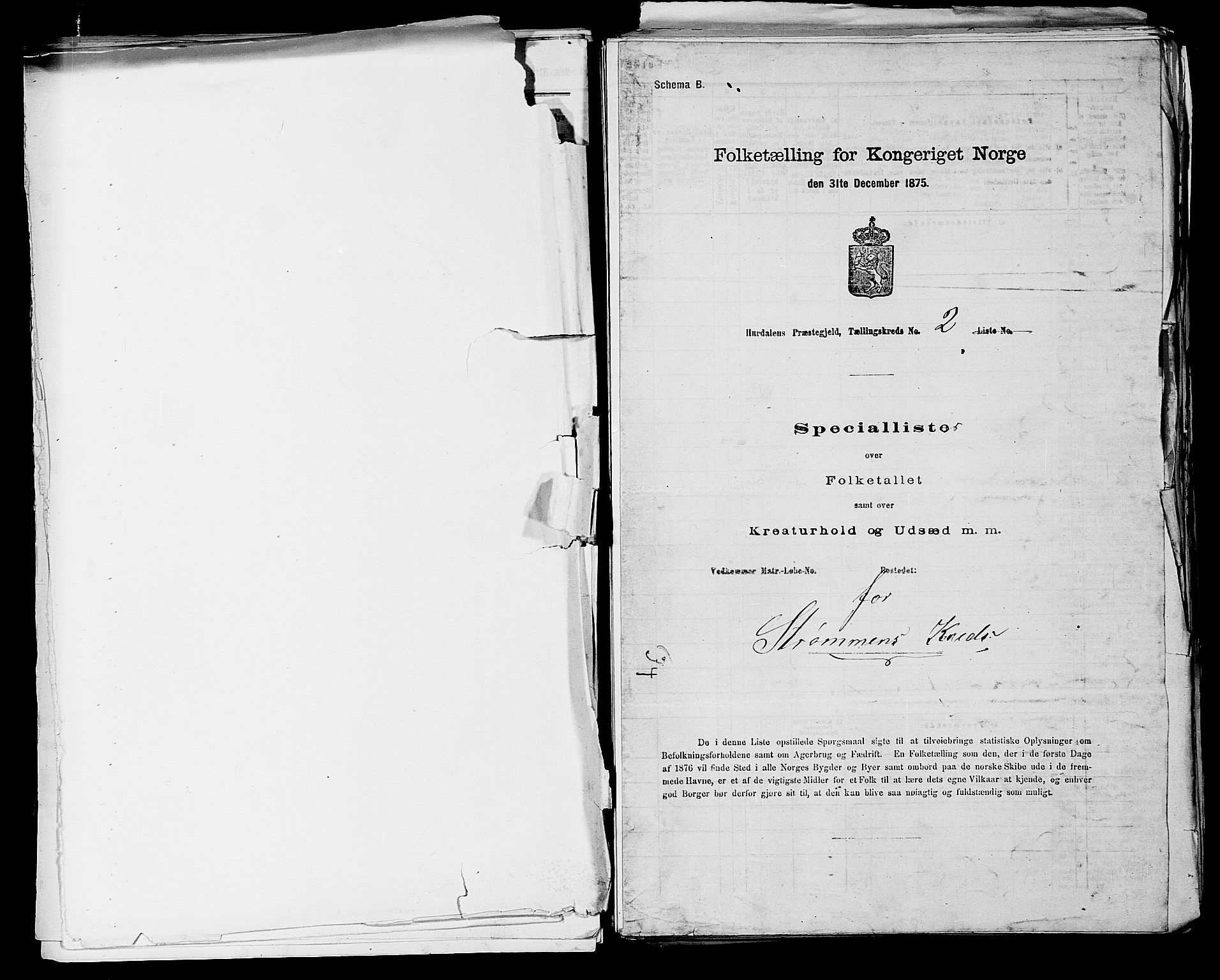 RA, 1875 census for 0239P Hurdal, 1875, p. 252