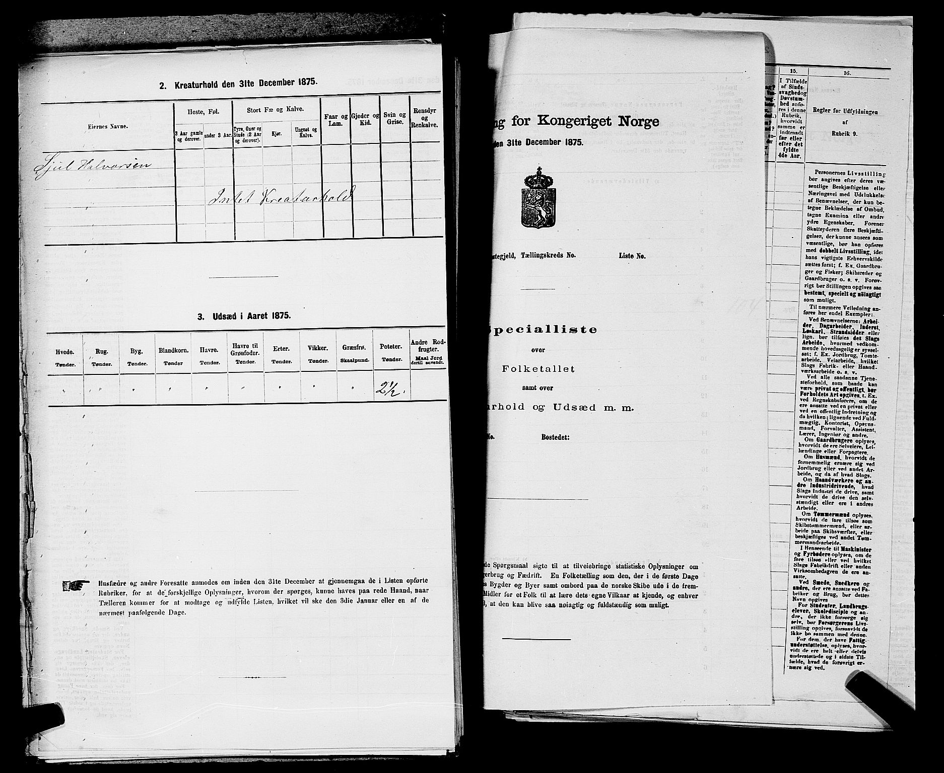 SAKO, 1875 census for 0724L Sandeherred/Sandeherred, 1875, p. 2094