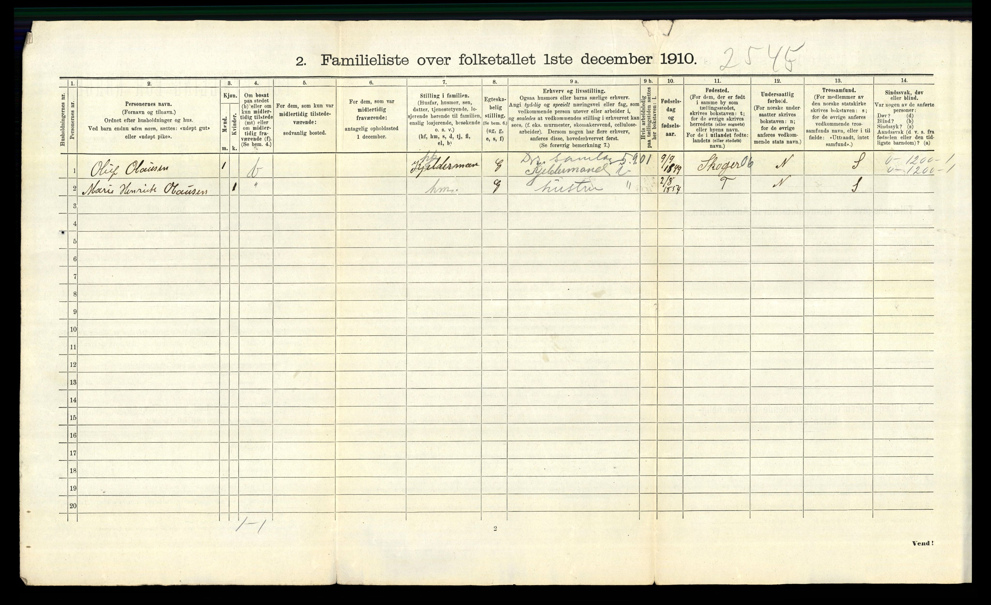 RA, 1910 census for Drammen, 1910, p. 3917