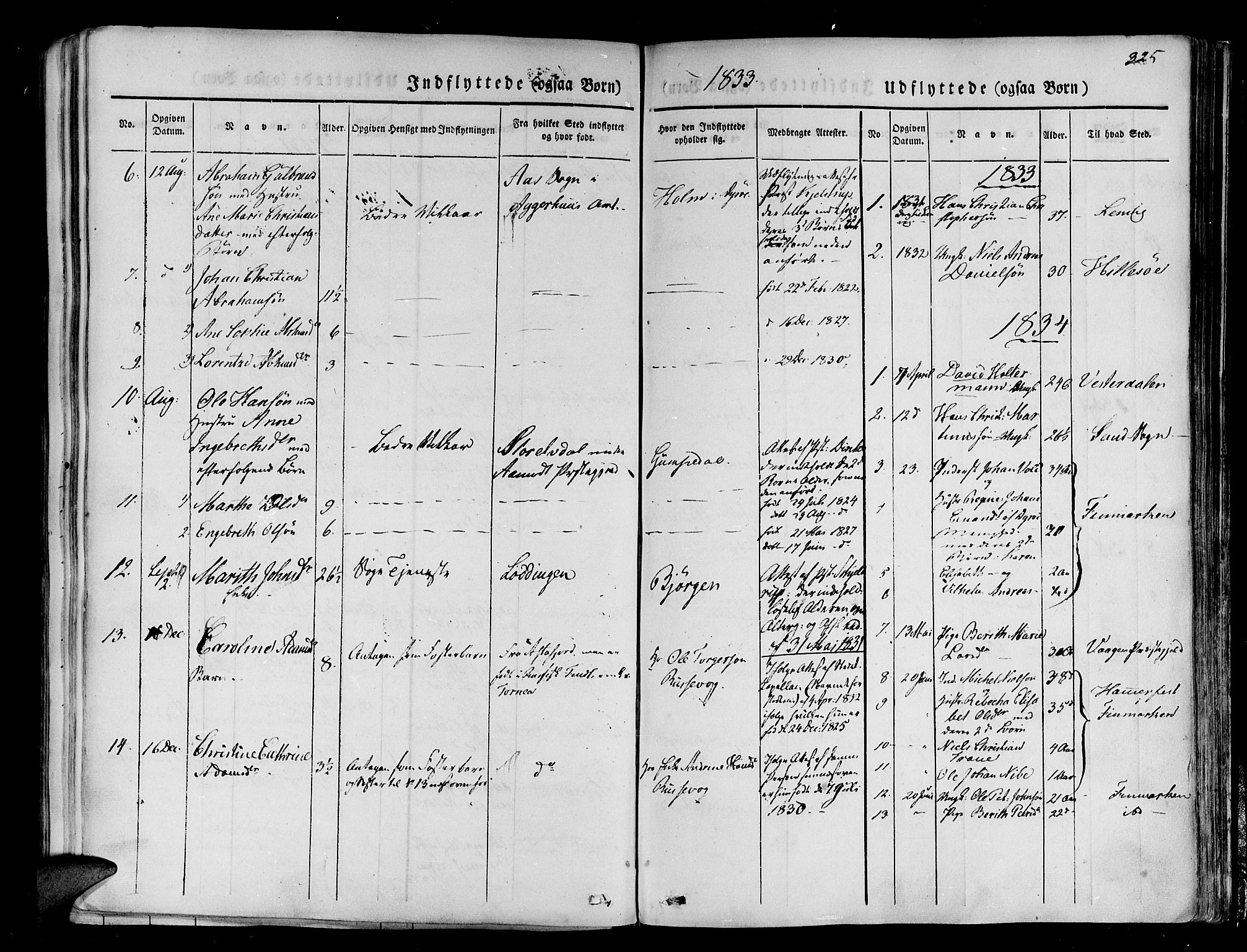 Tranøy sokneprestkontor, SATØ/S-1313/I/Ia/Iaa/L0005kirke: Parish register (official) no. 5, 1829-1844, p. 325