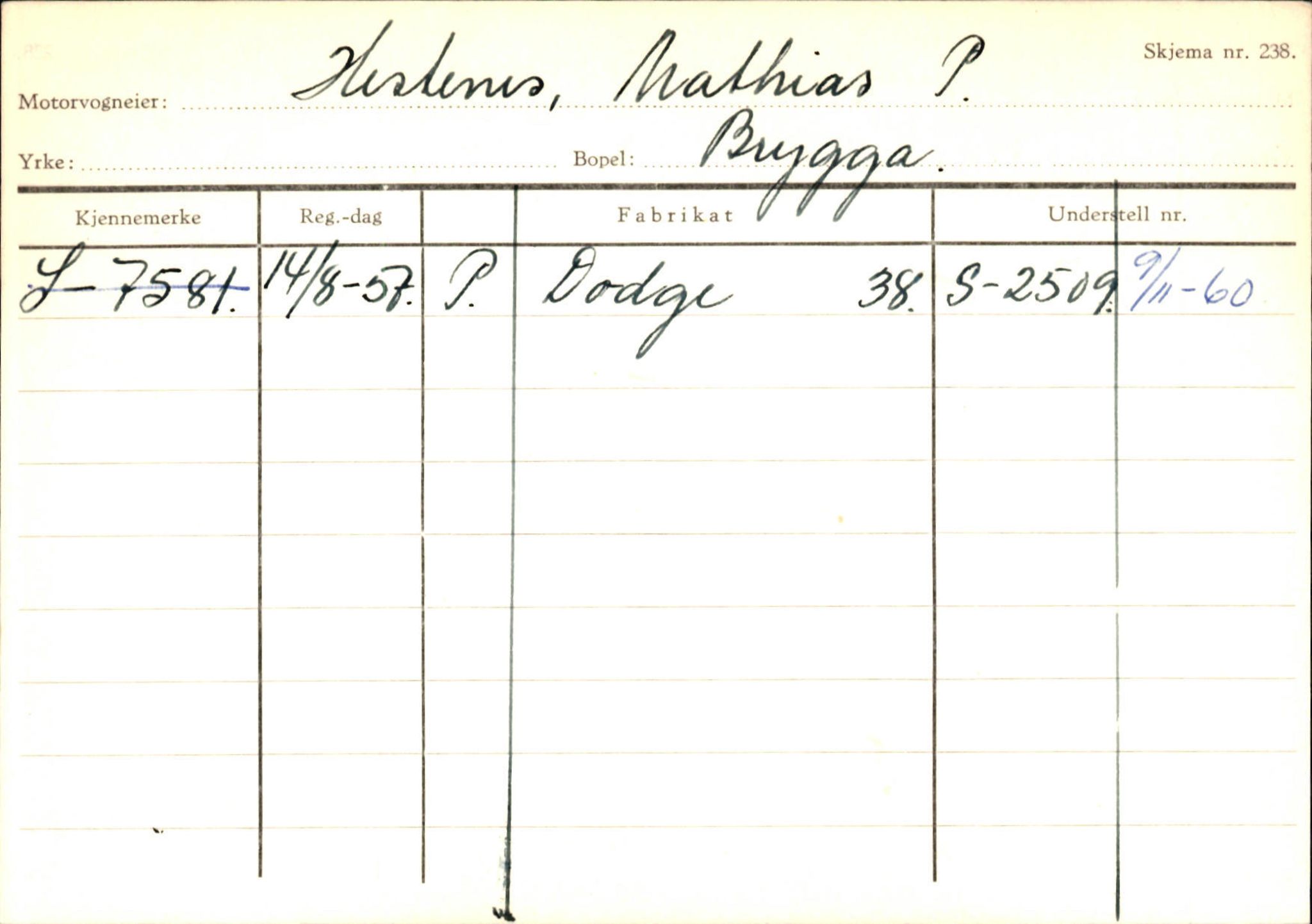 Statens vegvesen, Sogn og Fjordane vegkontor, SAB/A-5301/4/F/L0144: Registerkort Vågsøy A-R, 1945-1975, p. 1031