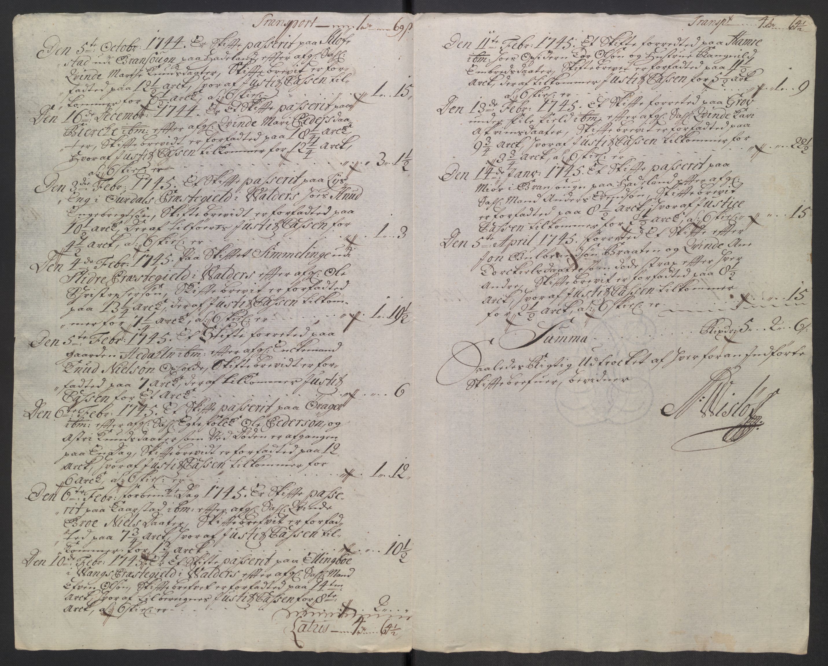 Rentekammeret inntil 1814, Reviderte regnskaper, Fogderegnskap, AV/RA-EA-4092/R18/L1345: Fogderegnskap Hadeland, Toten og Valdres, 1745-1746, p. 280