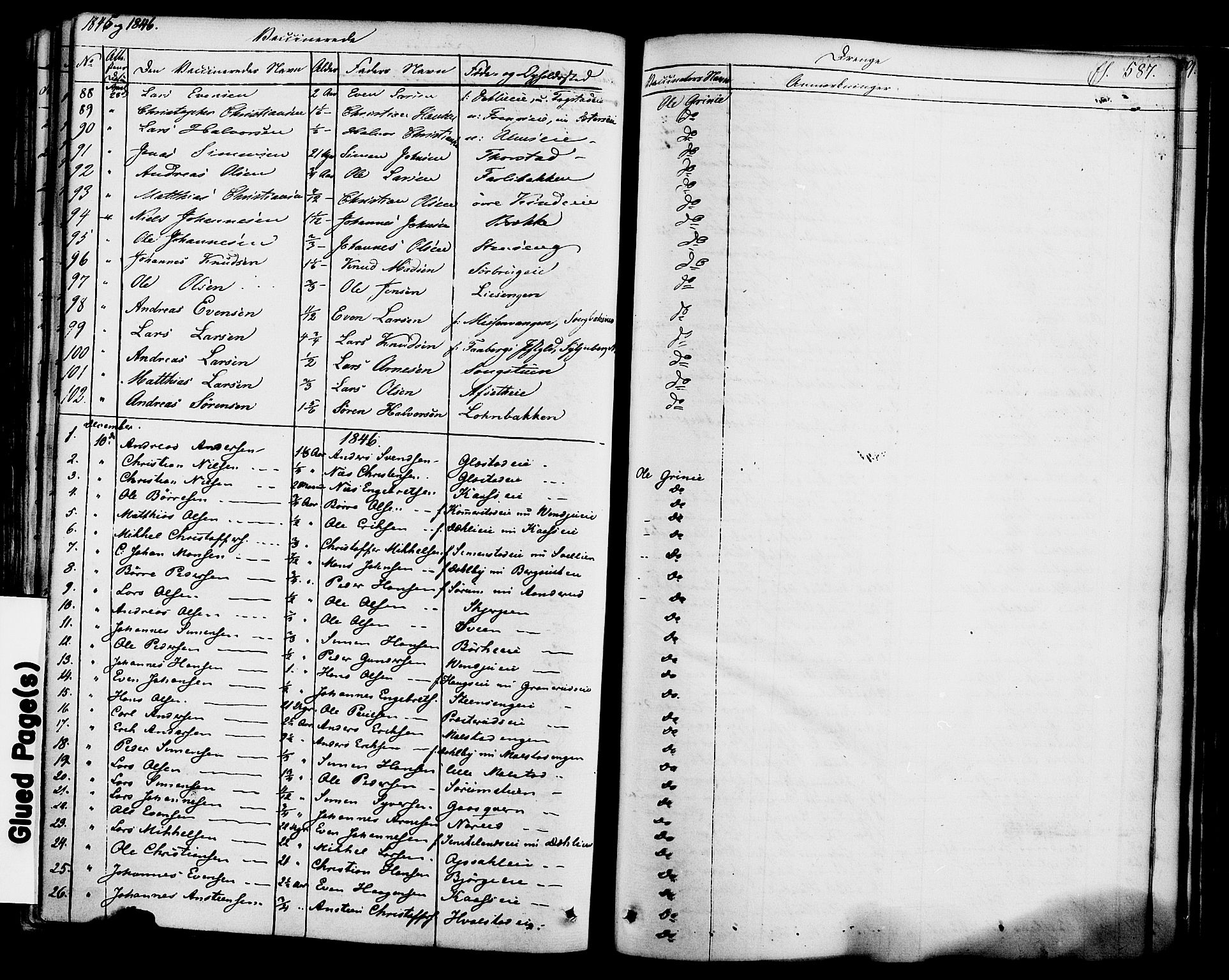 Ringsaker prestekontor, SAH/PREST-014/K/Ka/L0008: Parish register (official) no. 8, 1837-1850, p. 587