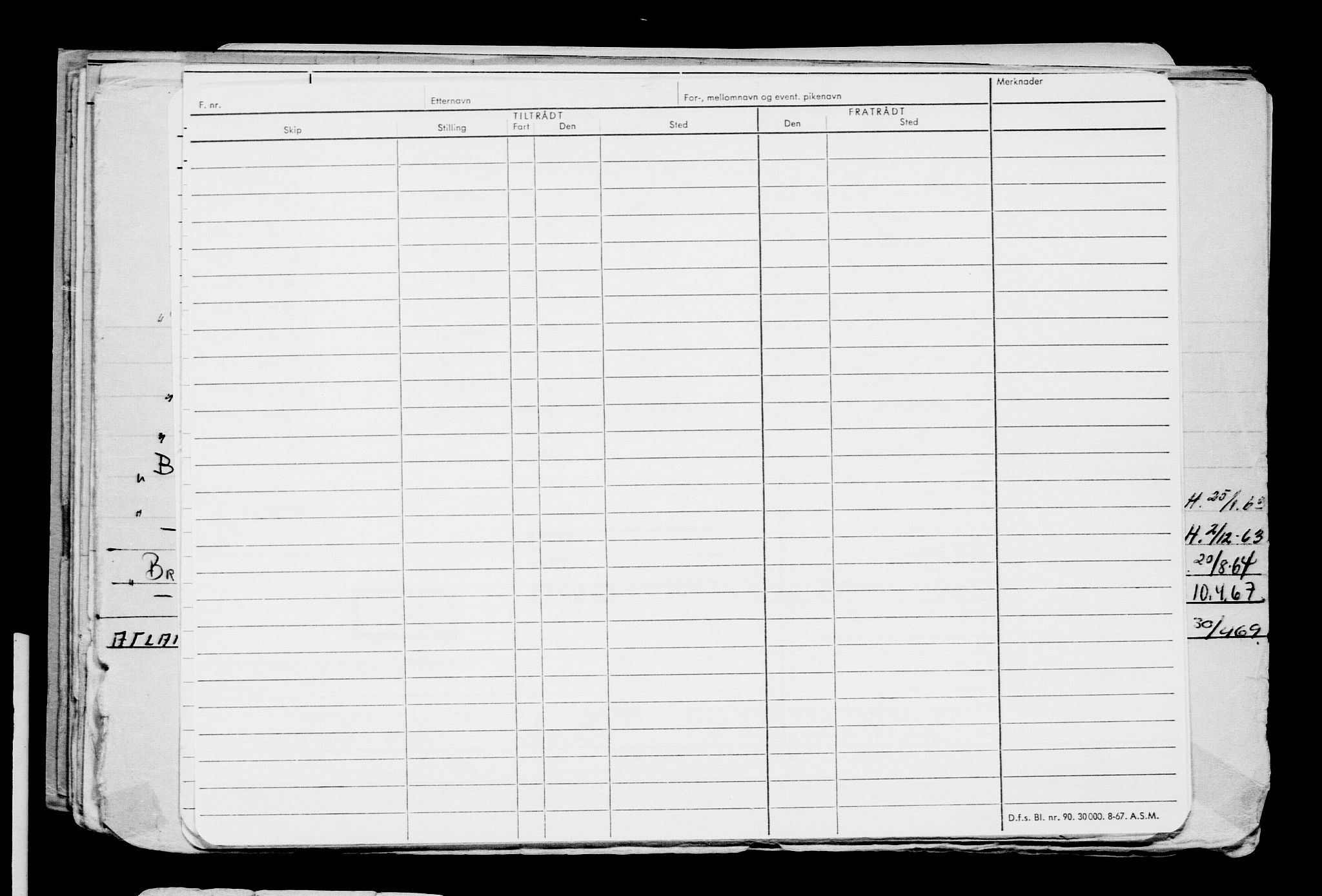 Direktoratet for sjømenn, AV/RA-S-3545/G/Gb/L0048: Hovedkort, 1903, p. 689