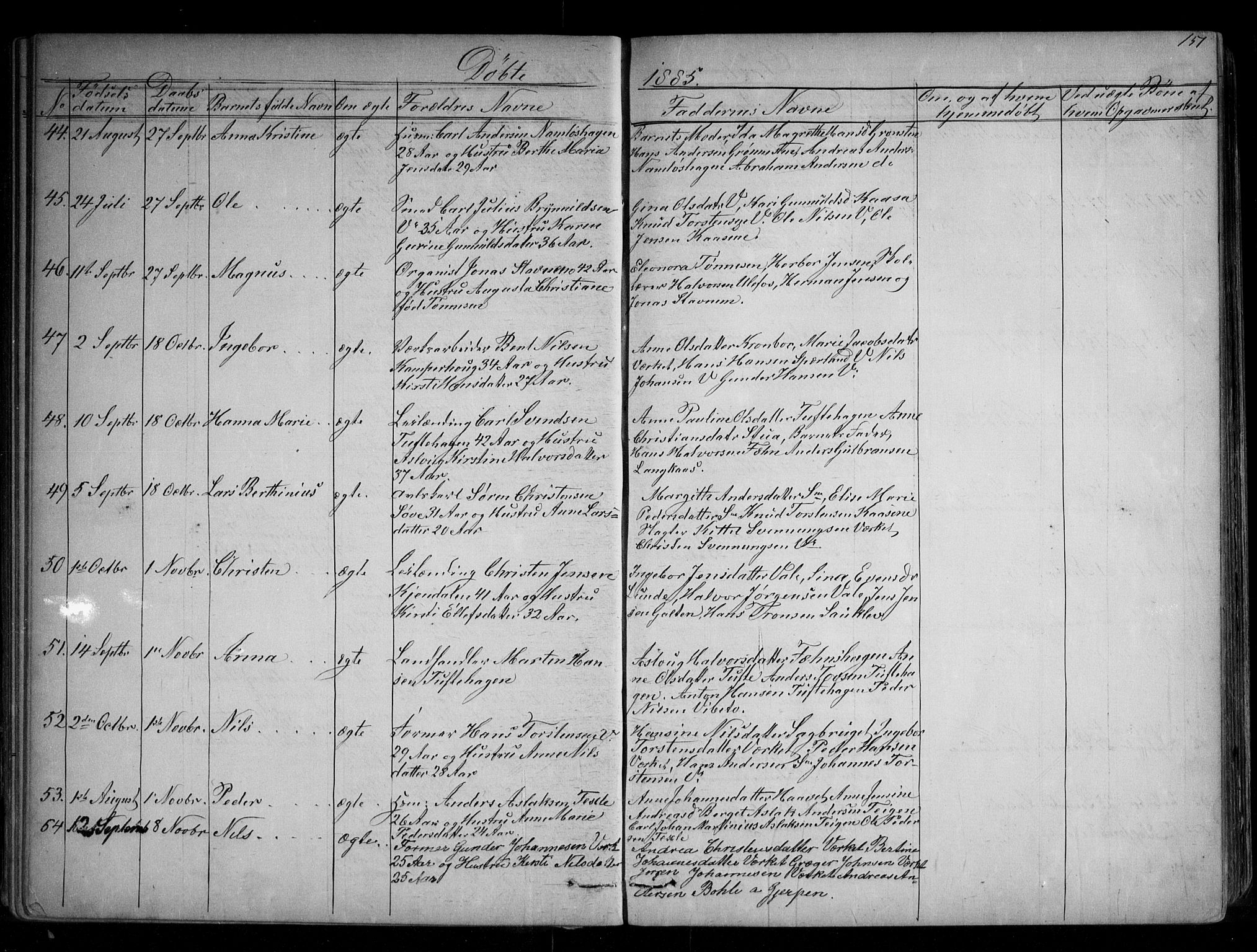 Holla kirkebøker, AV/SAKO-A-272/G/Ga/L0004: Parish register (copy) no. I 4, 1867-1890, p. 151