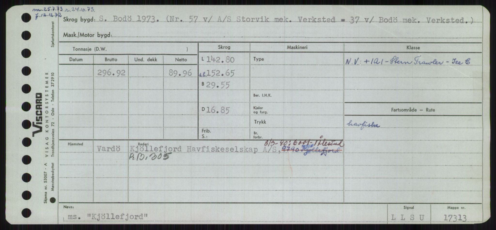 Sjøfartsdirektoratet med forløpere, Skipsmålingen, RA/S-1627/H/Ha/L0003/0001: Fartøy, Hilm-Mar / Fartøy, Hilm-Kol, p. 797