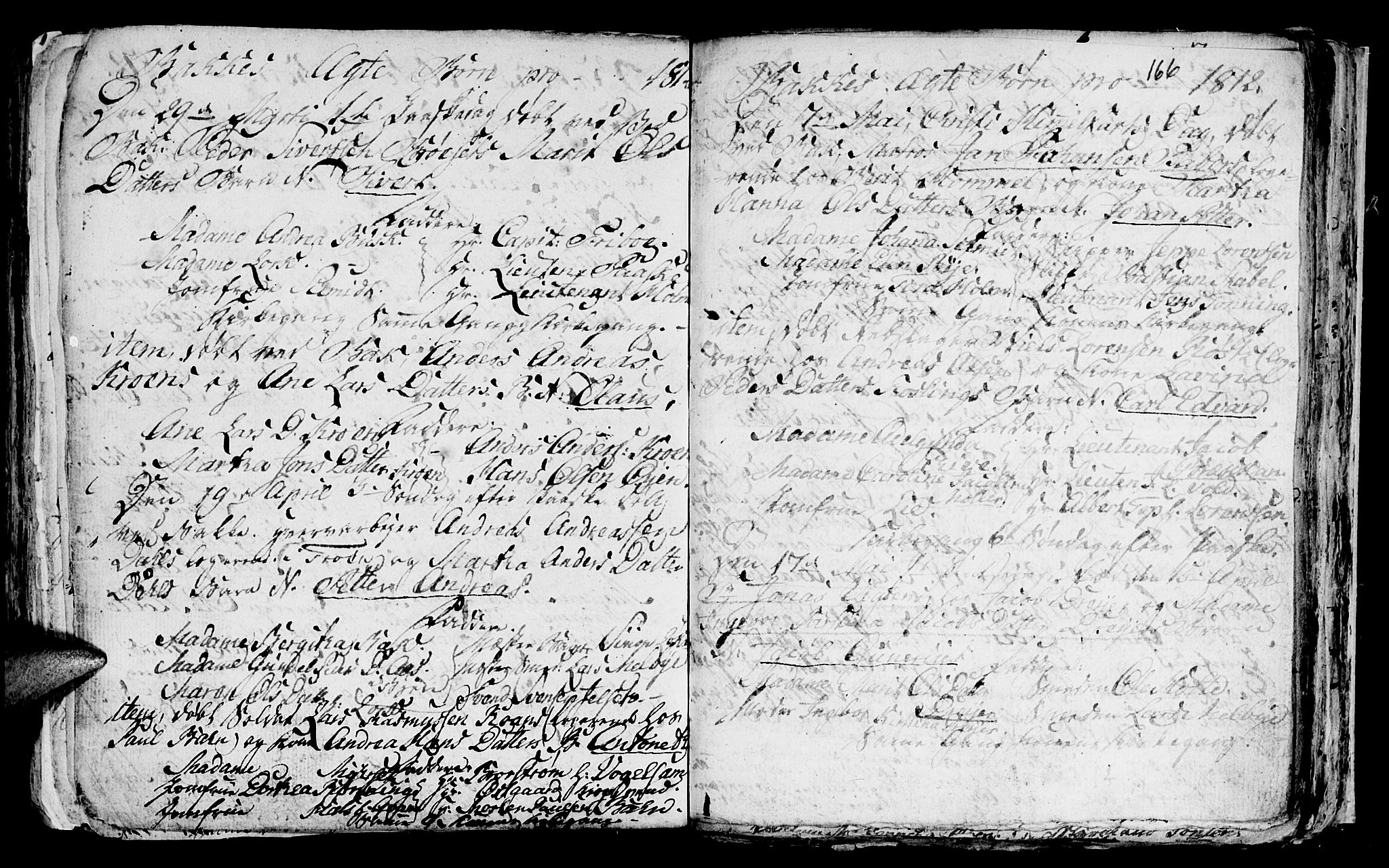 Ministerialprotokoller, klokkerbøker og fødselsregistre - Sør-Trøndelag, AV/SAT-A-1456/604/L0218: Parish register (copy) no. 604C01, 1754-1819, p. 166