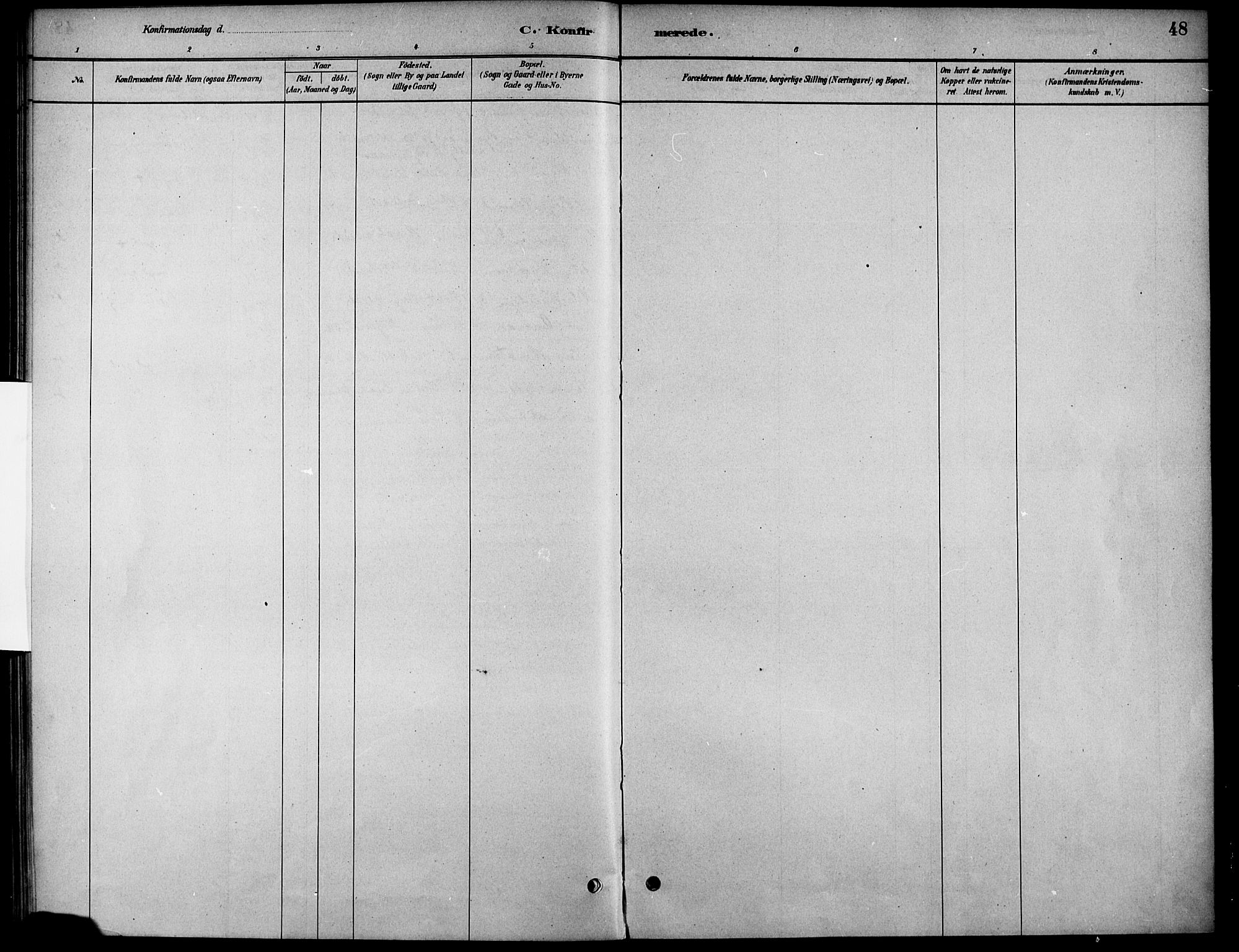 Høland prestekontor Kirkebøker, SAO/A-10346a/F/Fc/L0001: Parish register (official) no. III 1, 1880-1897, p. 48
