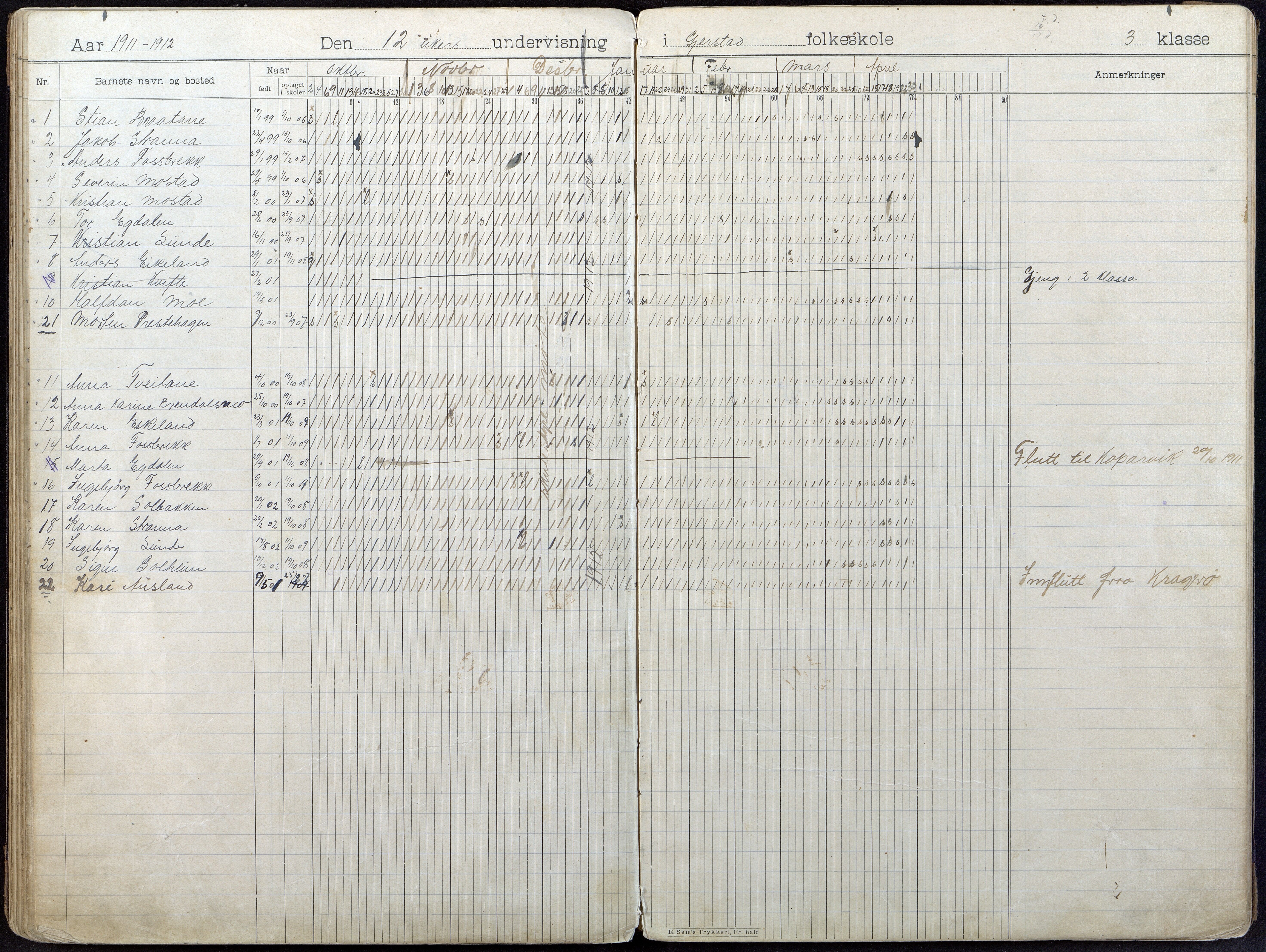 Gjerstad Kommune, Gjerstad Skole, AAKS/KA0911-550a/F01/L0009: Dagbok, 1902-1918