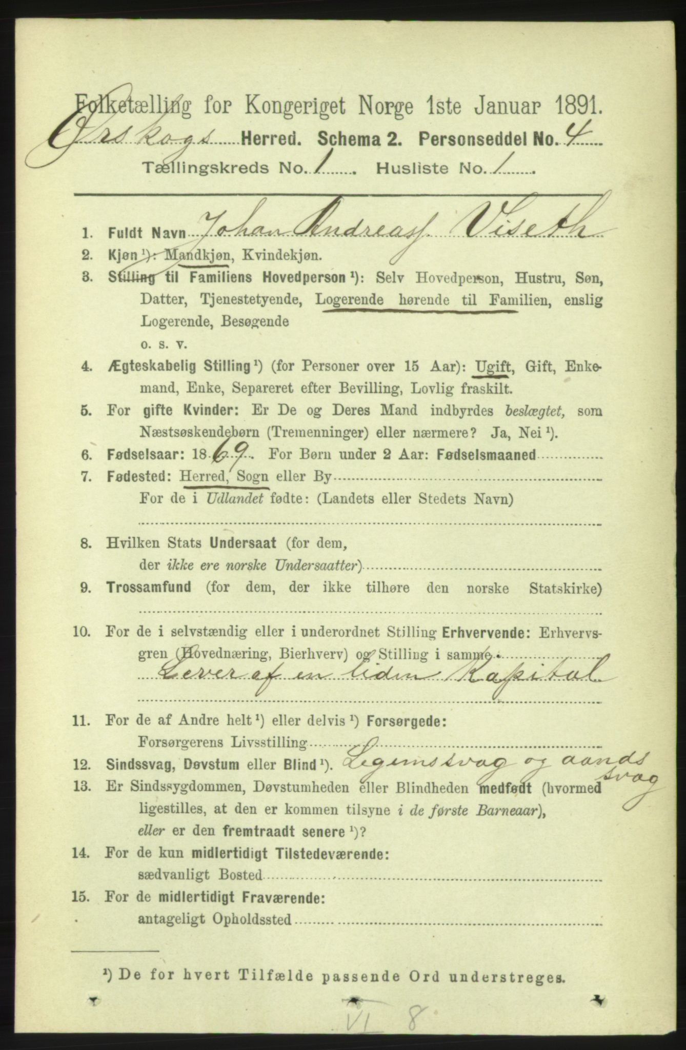 RA, 1891 census for 1527 Ørskog, 1891, p. 95