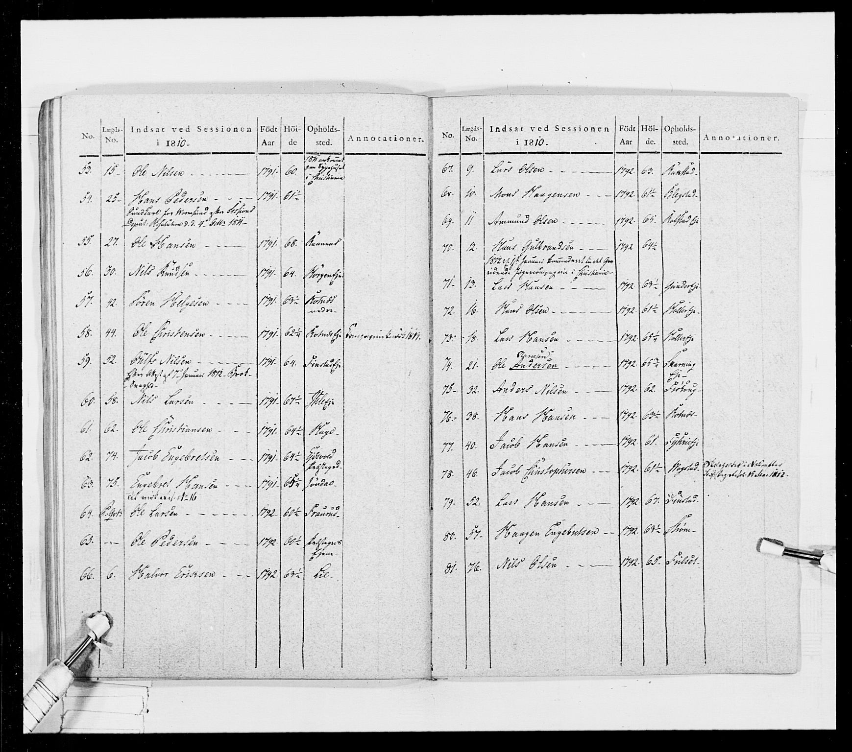 Generalitets- og kommissariatskollegiet, Det kongelige norske kommissariatskollegium, RA/EA-5420/E/Eh/L0024: Norske jegerkorps, 1810-1812, p. 587