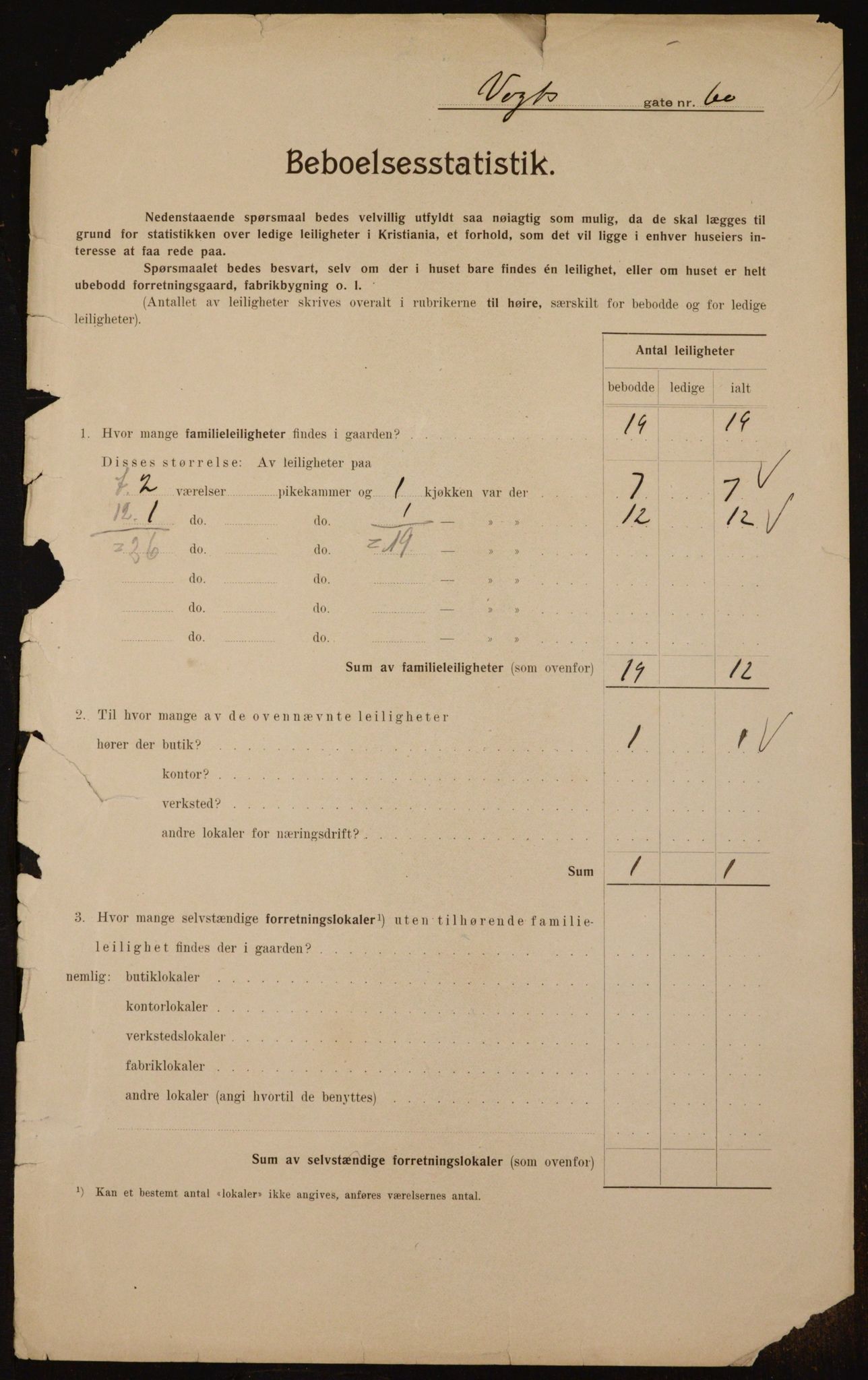 OBA, Municipal Census 1910 for Kristiania, 1910, p. 118880