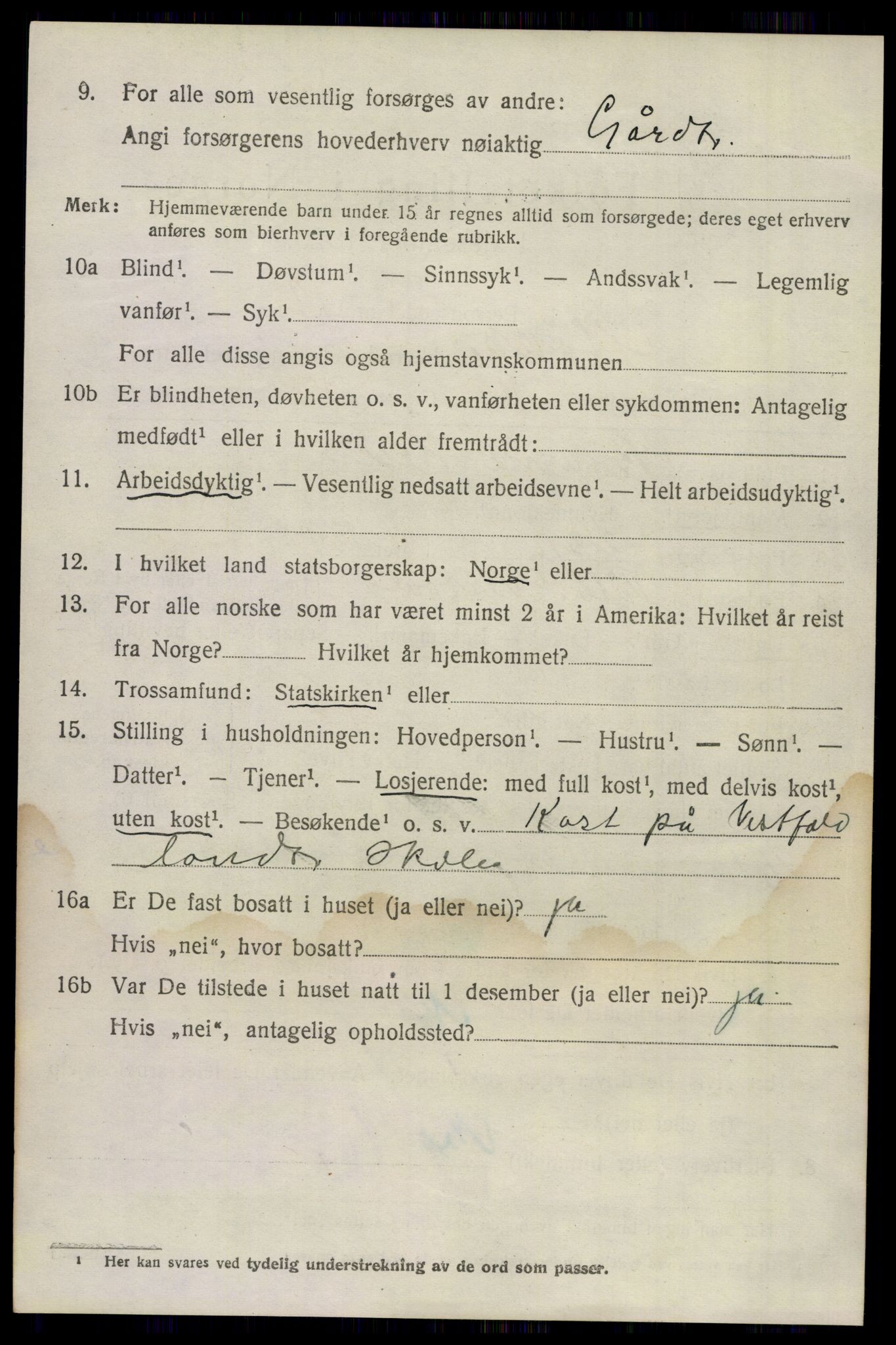 SAKO, 1920 census for Stokke, 1920, p. 12231
