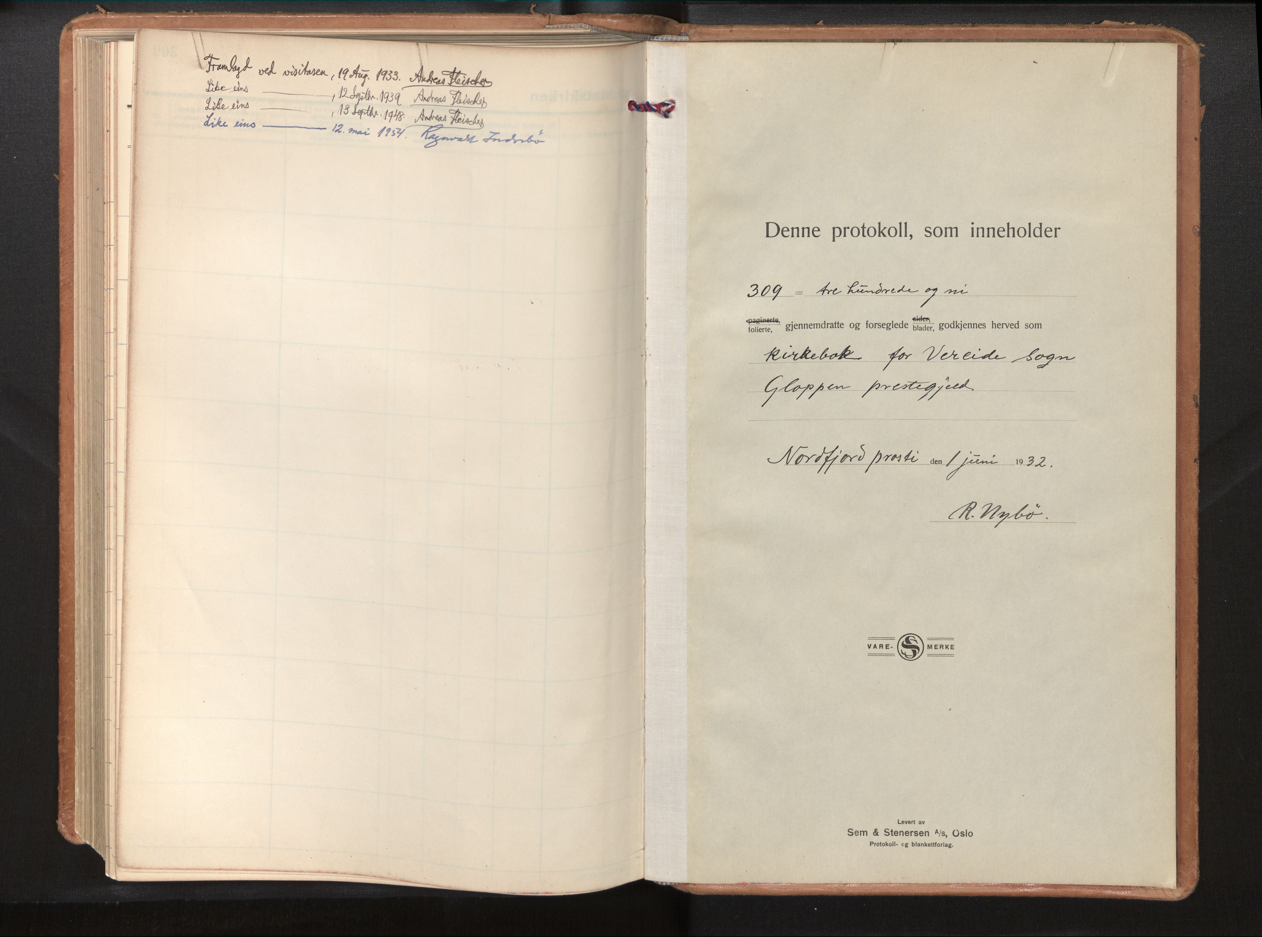 Gloppen sokneprestembete, SAB/A-80101/H/Haa/Haab/L0003: Parish register (official) no. B 3, 1928-1953