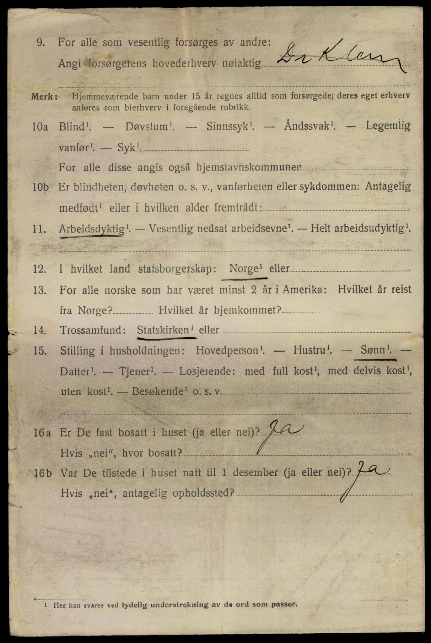SAKO, 1920 census for Porsgrunn, 1920, p. 22336