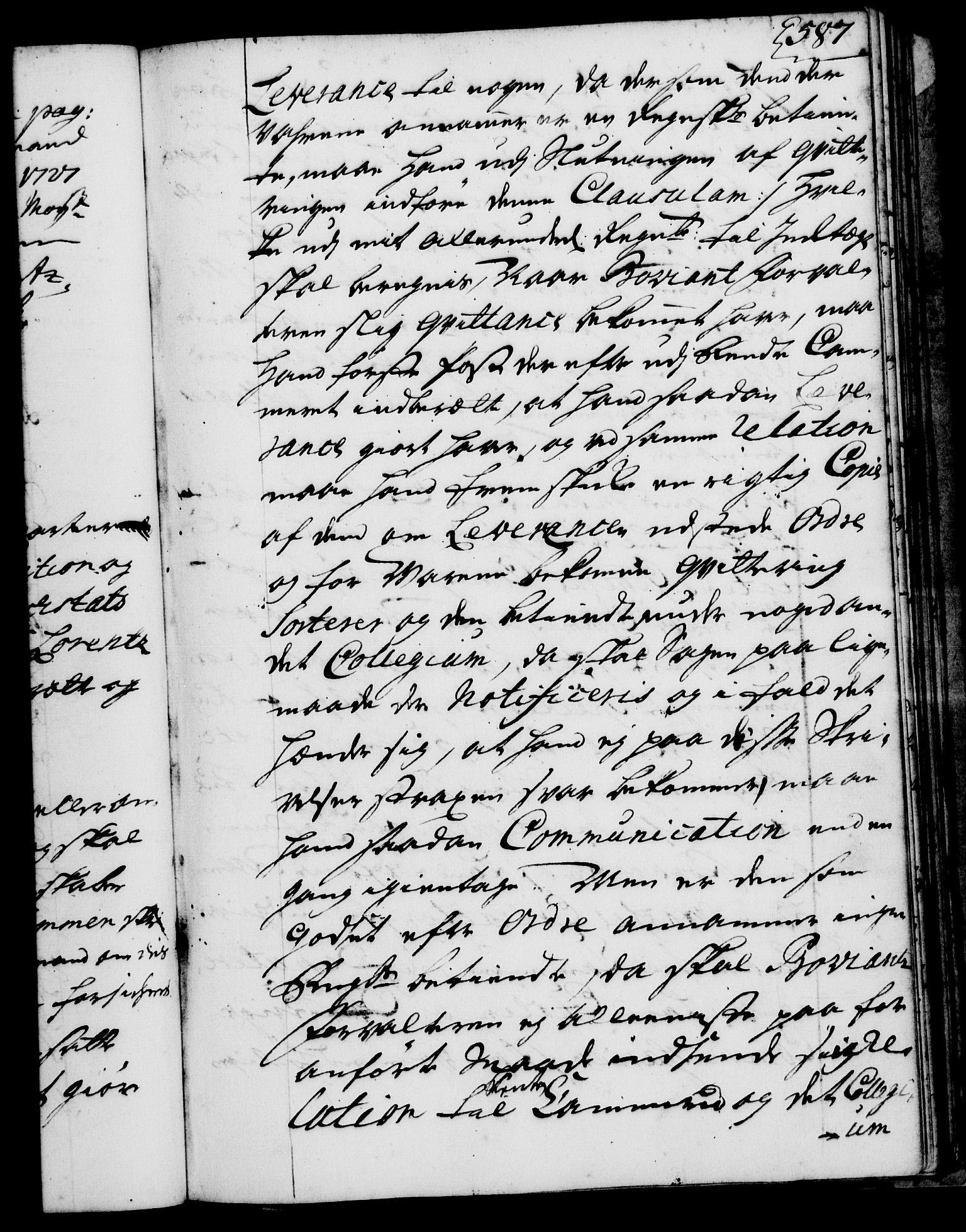 Rentekammeret, Kammerkanselliet, RA/EA-3111/G/Gg/Ggi/L0001: Norsk instruksjonsprotokoll med register (merket RK 53.34), 1720-1729, p. 587