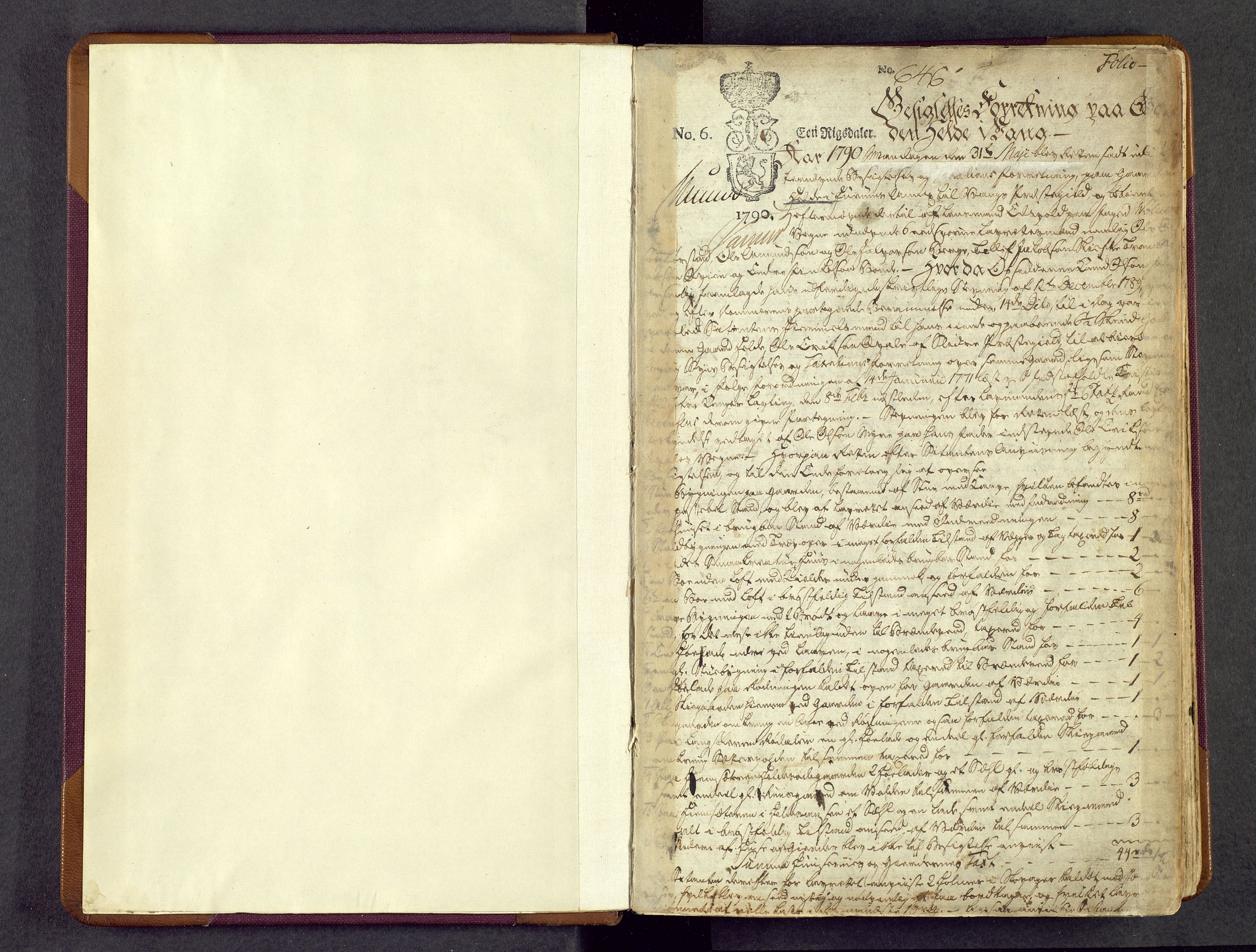 Valdres sorenskriveri, SAH/TING-016/G/Gd/L0001: Åstedsprotokoll, 1790-1800, p. 1