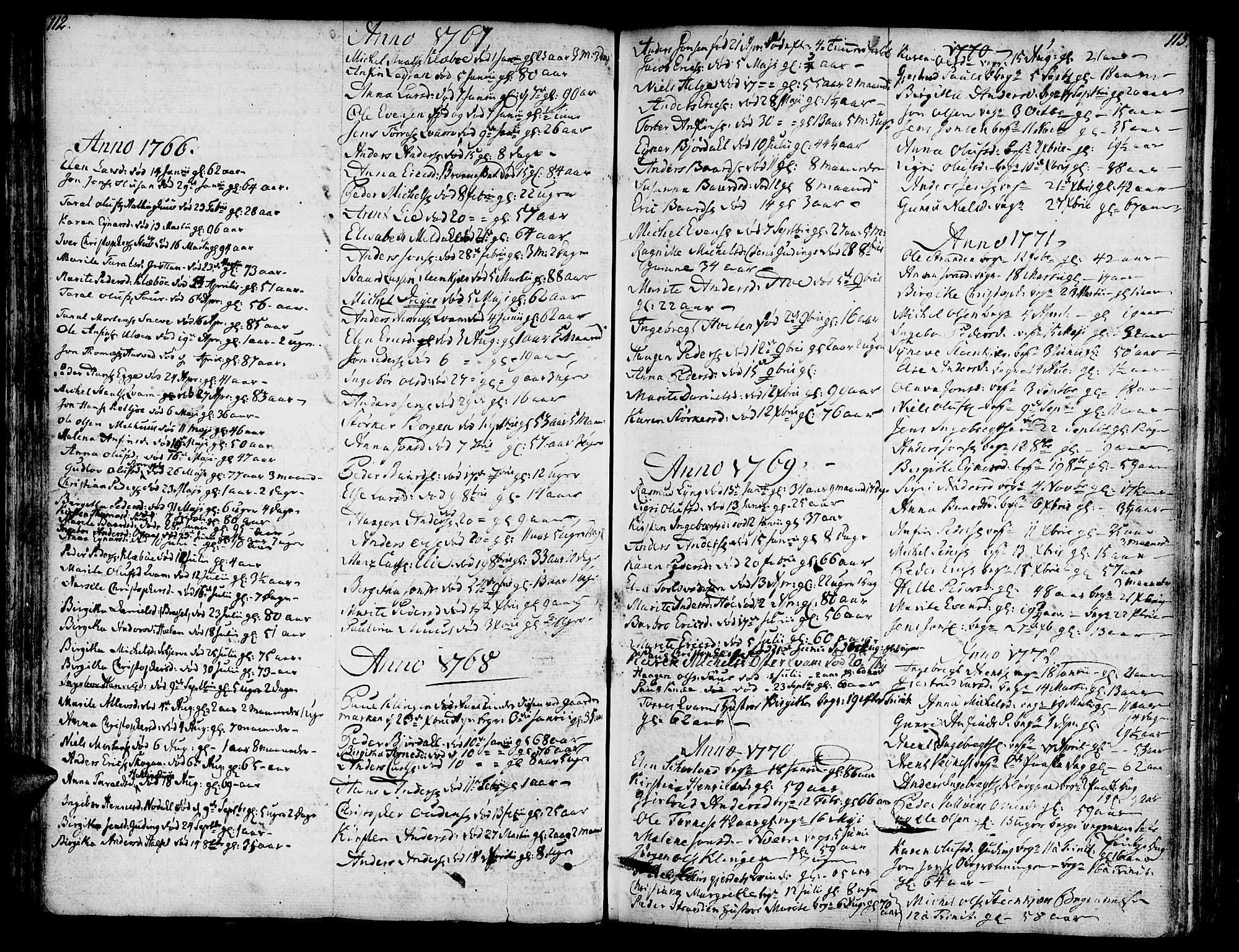 Ministerialprotokoller, klokkerbøker og fødselsregistre - Nord-Trøndelag, SAT/A-1458/746/L0440: Parish register (official) no. 746A02, 1760-1815, p. 112-113