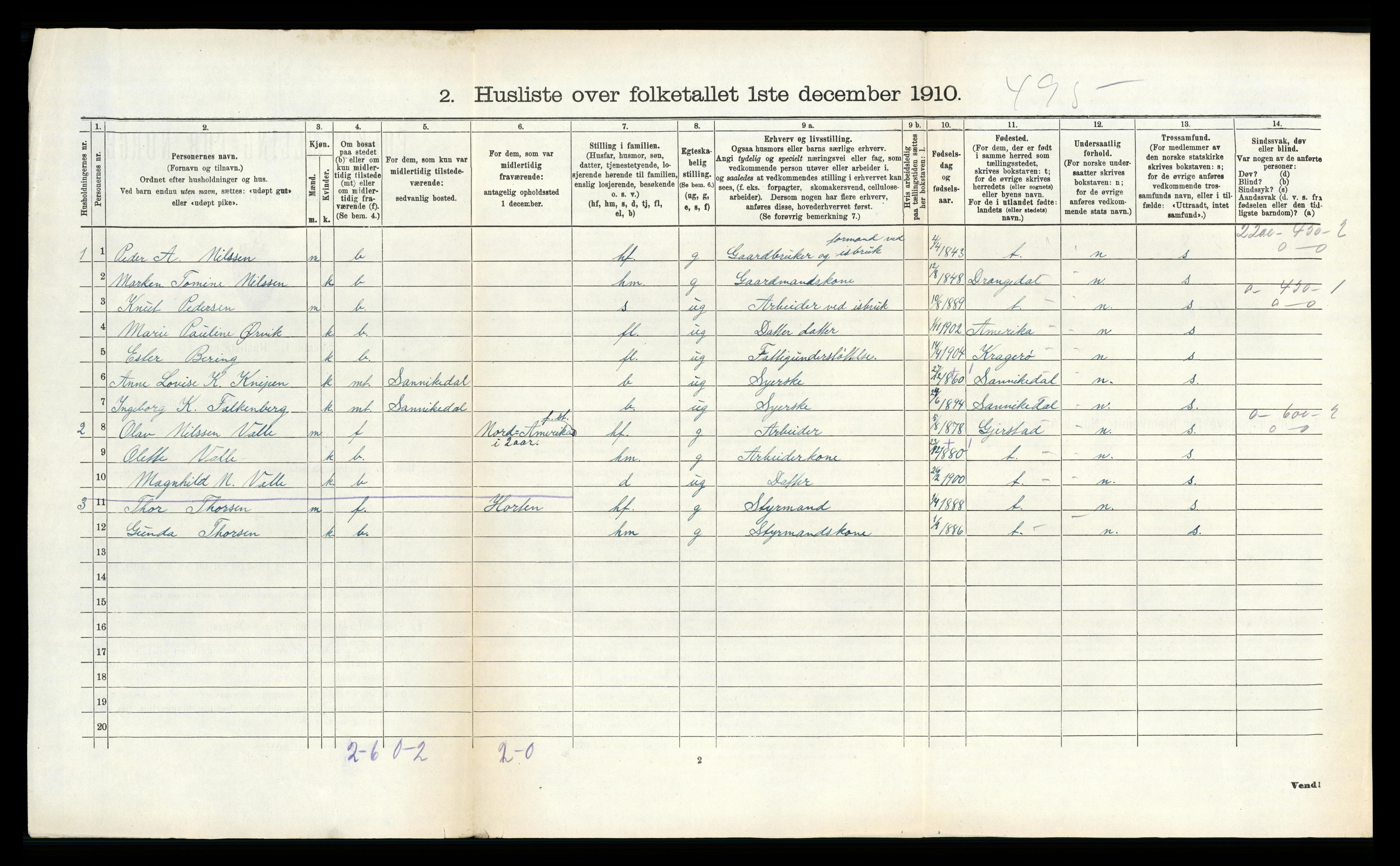 RA, 1910 census for Skåtøy, 1910, p. 246