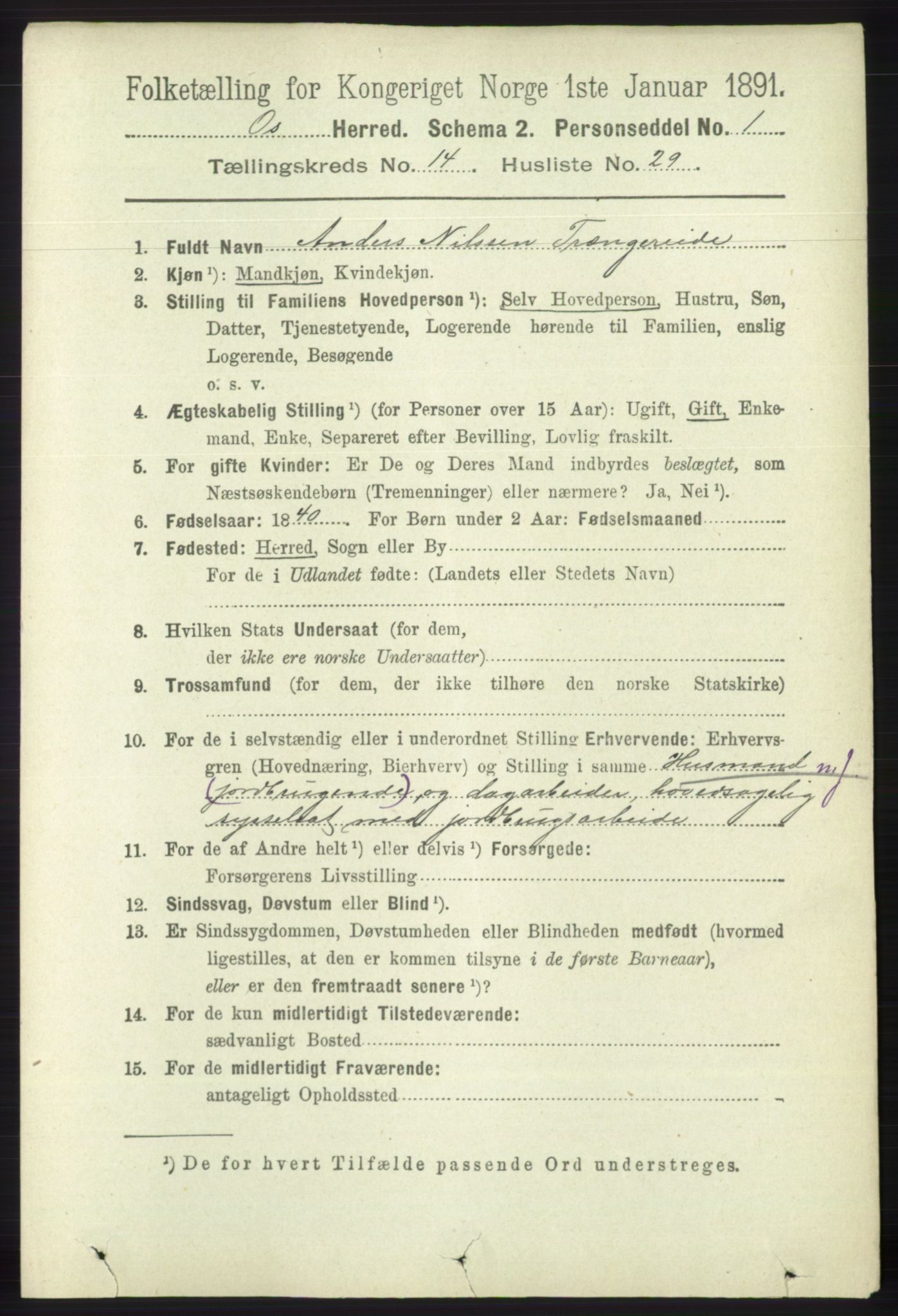 RA, 1891 census for 1243 Os, 1891, p. 3248