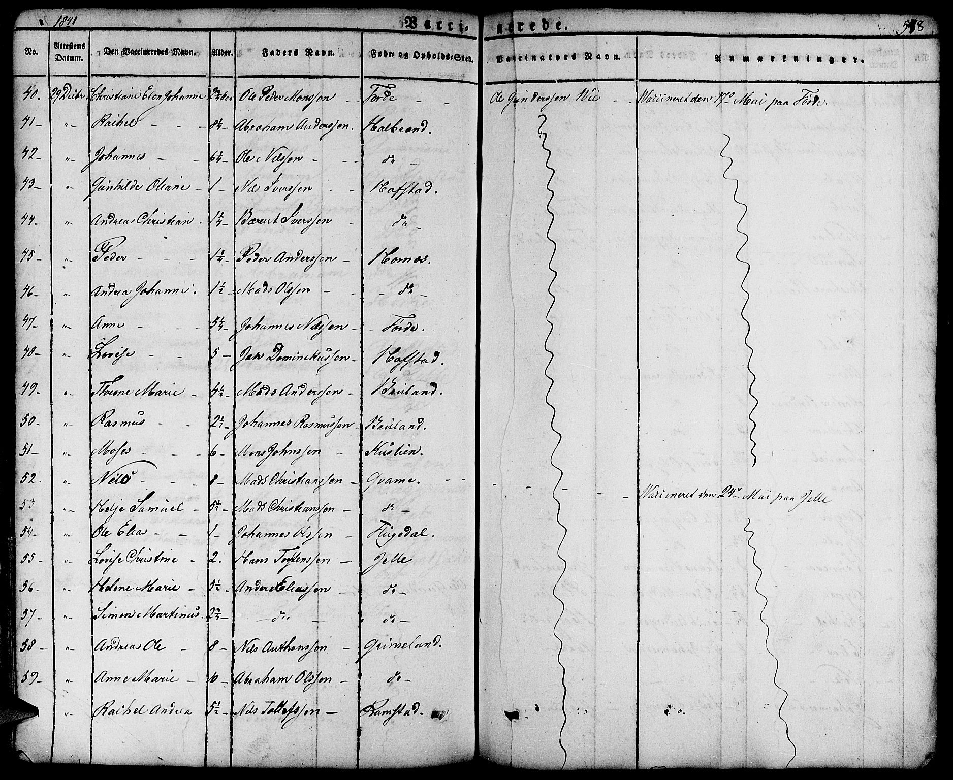 Førde sokneprestembete, AV/SAB-A-79901/H/Haa/Haaa/L0006: Parish register (official) no. A 6, 1821-1842, p. 578