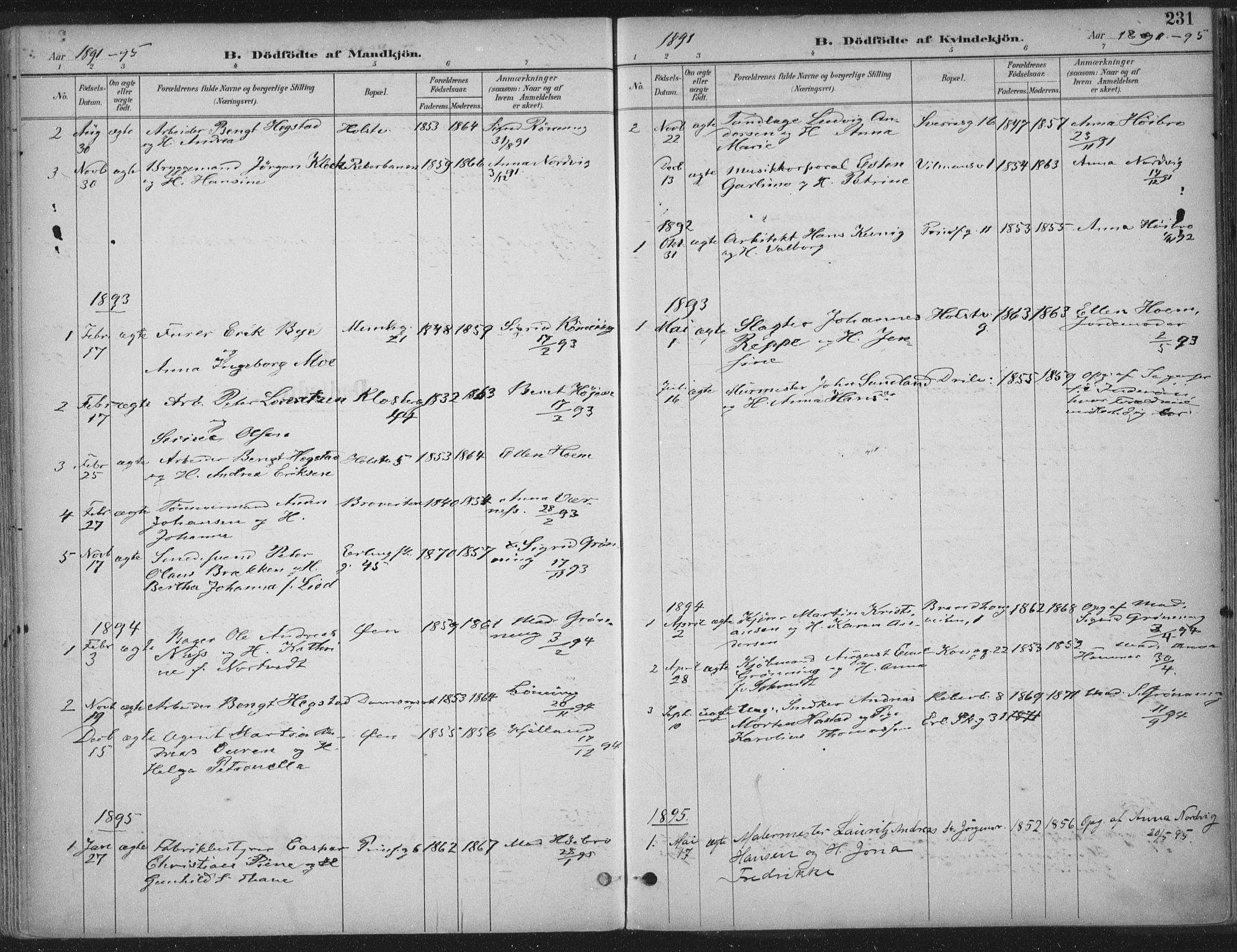 Ministerialprotokoller, klokkerbøker og fødselsregistre - Sør-Trøndelag, SAT/A-1456/601/L0062: Parish register (official) no. 601A30, 1891-1911, p. 231