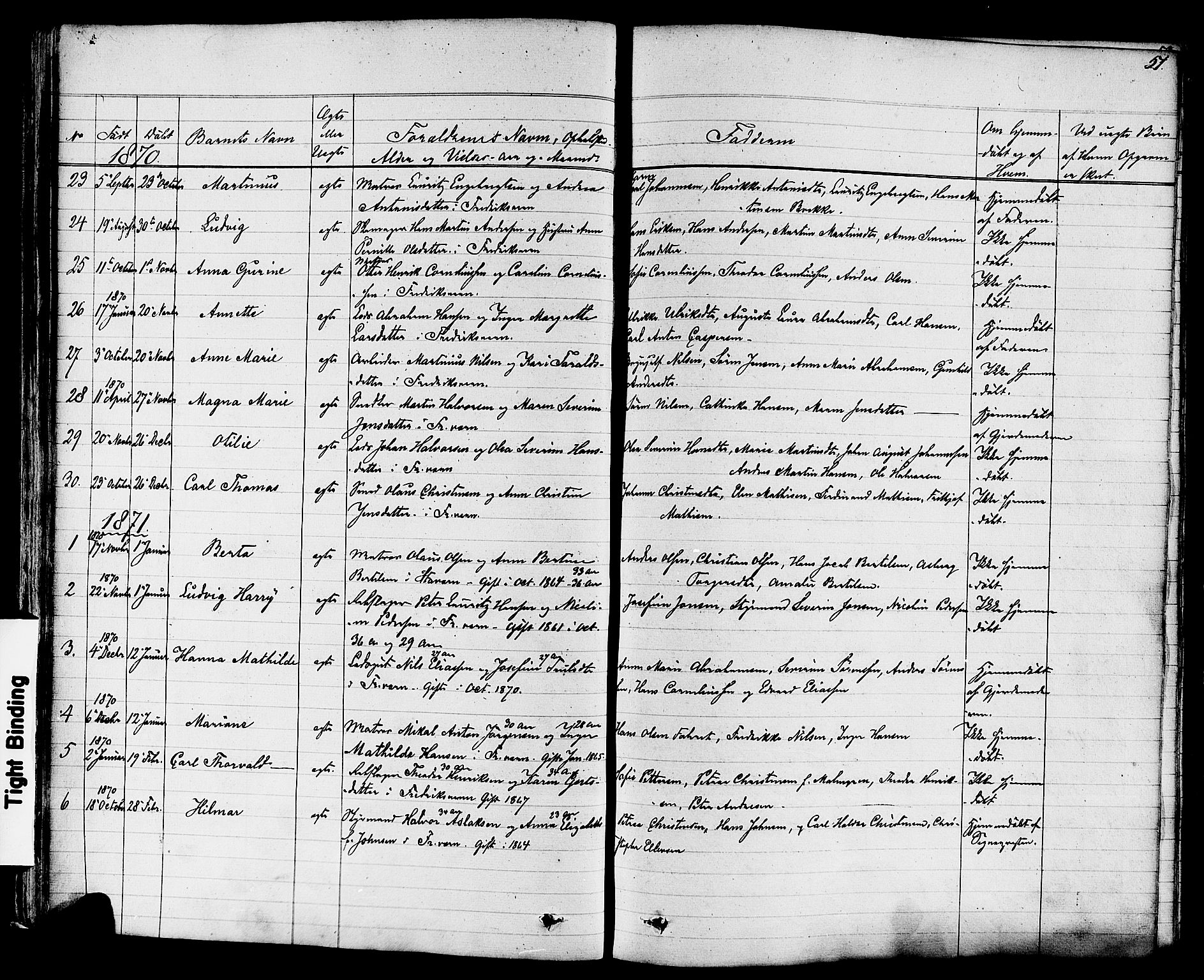 Stavern kirkebøker, SAKO/A-318/F/Fa/L0007: Parish register (official) no. 7, 1840-1877, p. 51