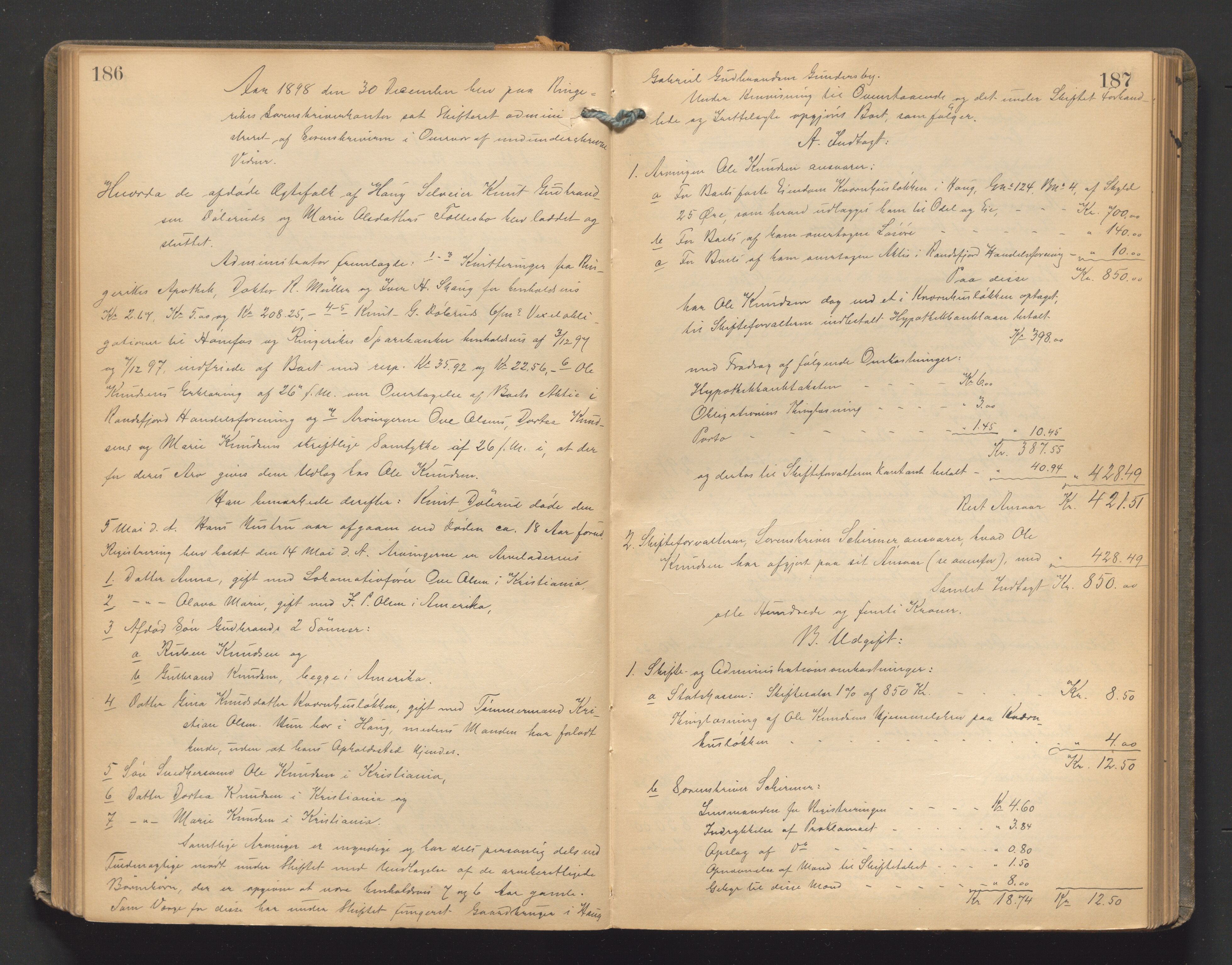 Ringerike sorenskriveri, AV/SAKO-A-105/H/Hb/Hbd/Hbda/L0011: Skifteutlodningsprotokoll, 1896-1904, p. 186-187