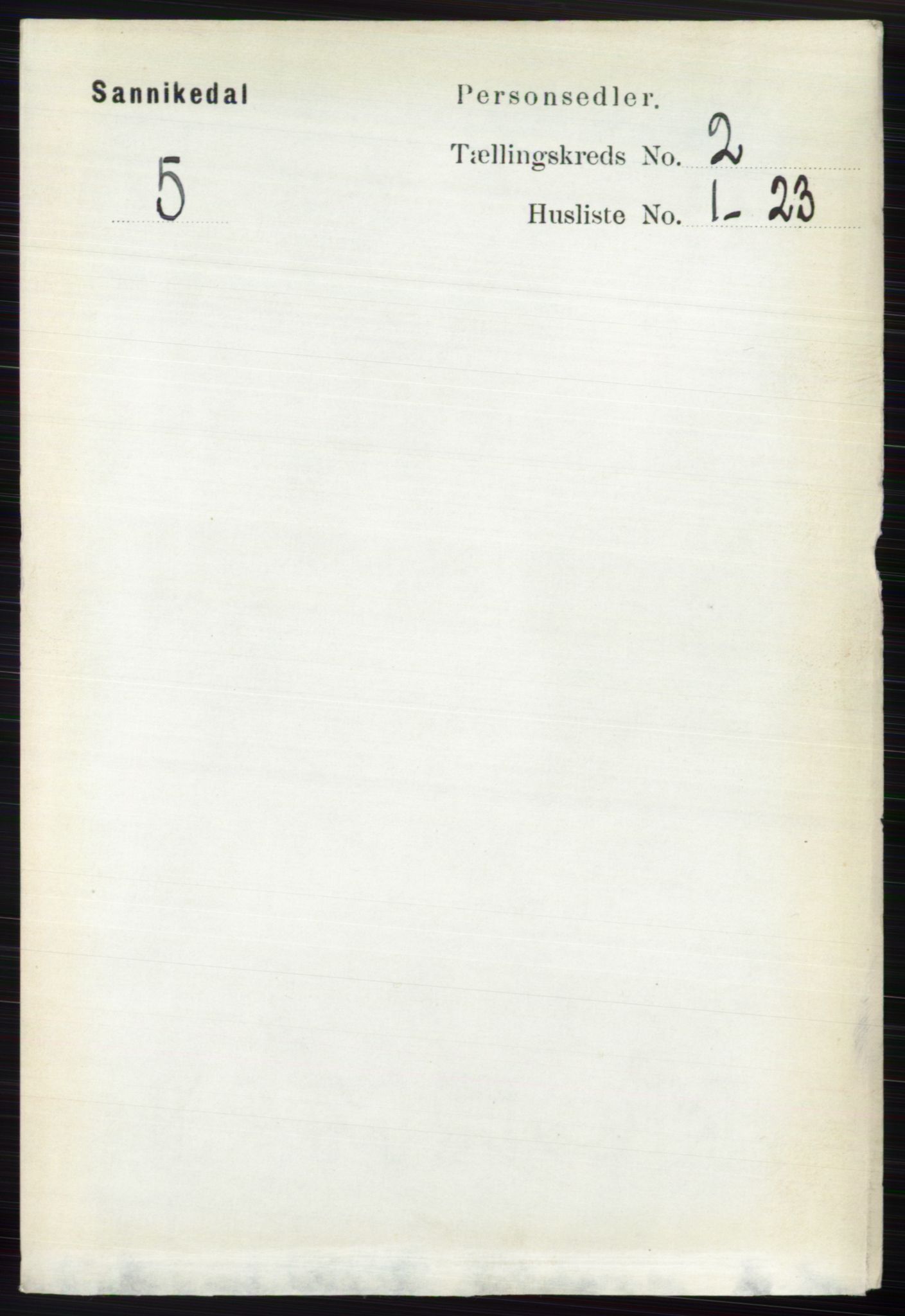 RA, 1891 census for 0816 Sannidal, 1891, p. 405