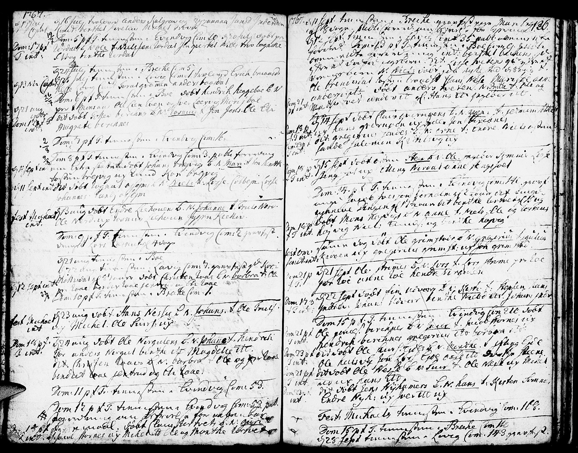 Gulen sokneprestembete, SAB/A-80201/H/Haa/Haaa/L0012: Parish register (official) no. A 12, 1749-1776, p. 126