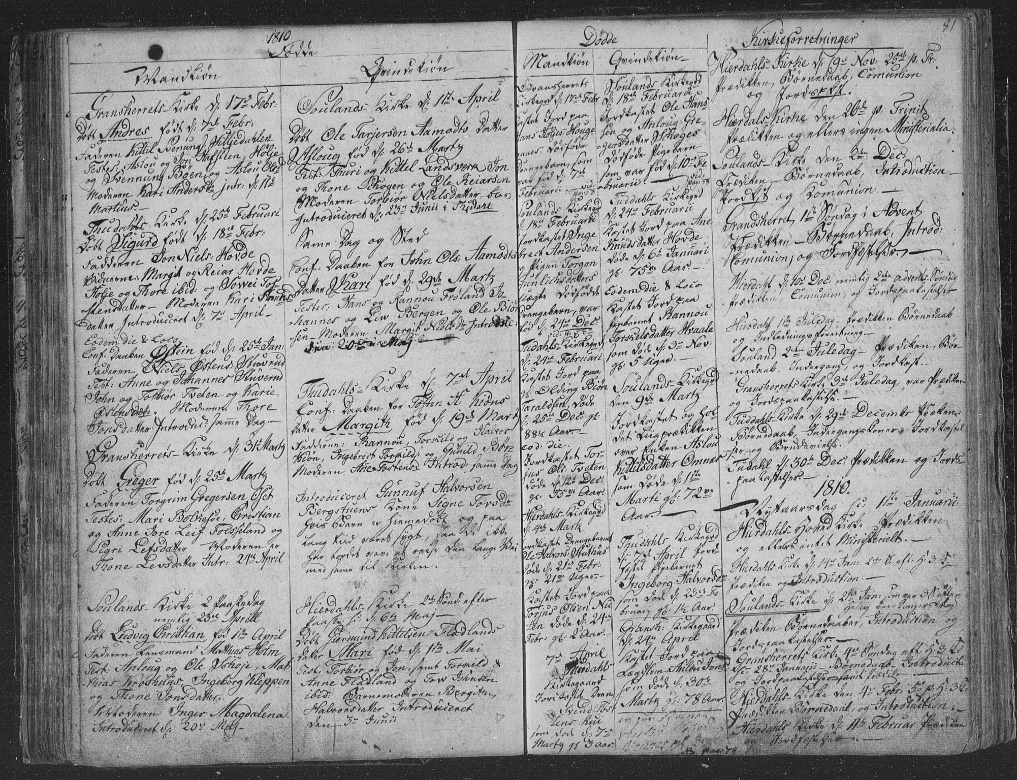 Hjartdal kirkebøker, AV/SAKO-A-270/F/Fa/L0006: Parish register (official) no. I 6, 1801-1814, p. 81