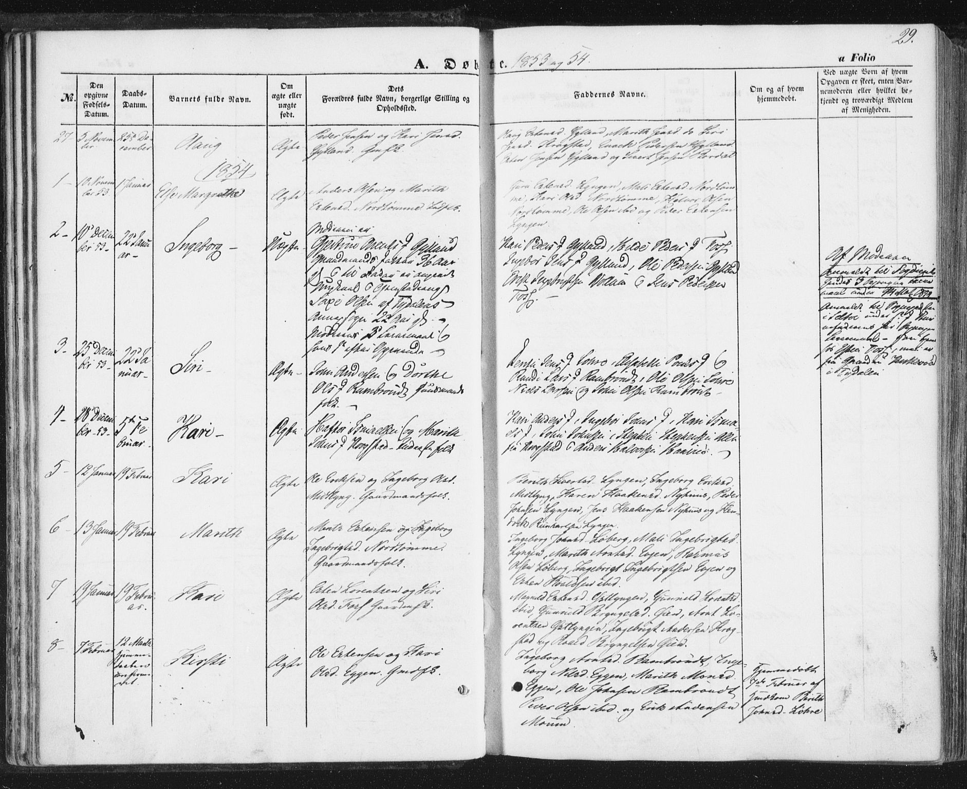 Ministerialprotokoller, klokkerbøker og fødselsregistre - Sør-Trøndelag, SAT/A-1456/692/L1103: Parish register (official) no. 692A03, 1849-1870, p. 29