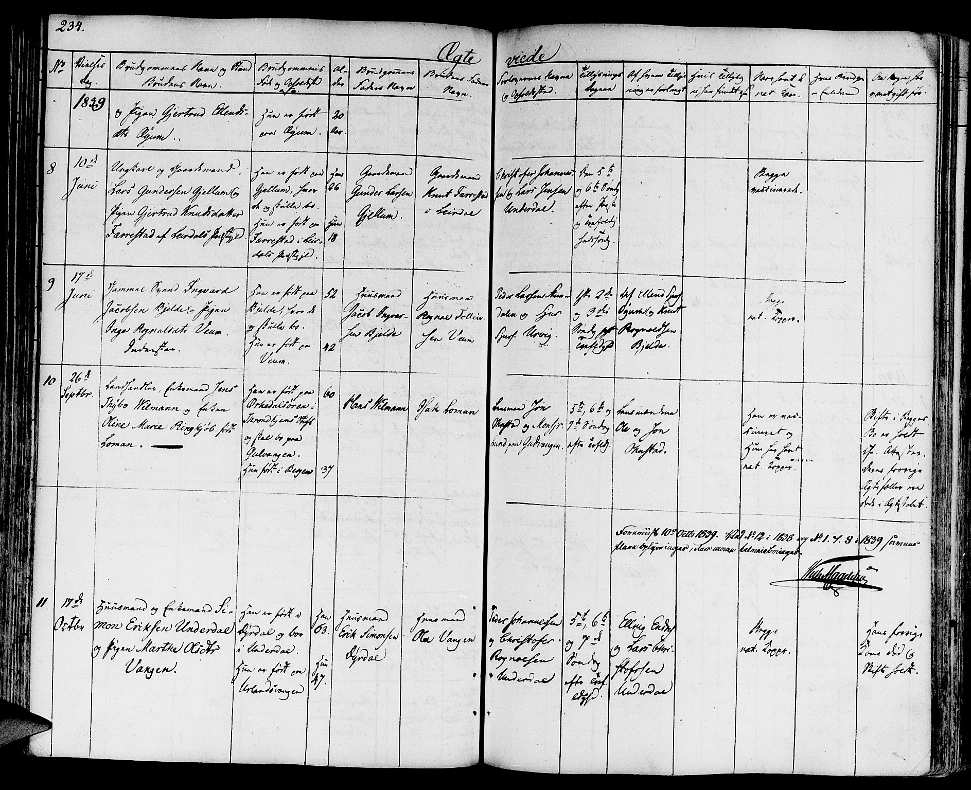 Aurland sokneprestembete, SAB/A-99937/H/Ha/Haa/L0006: Parish register (official) no. A 6, 1821-1859, p. 234